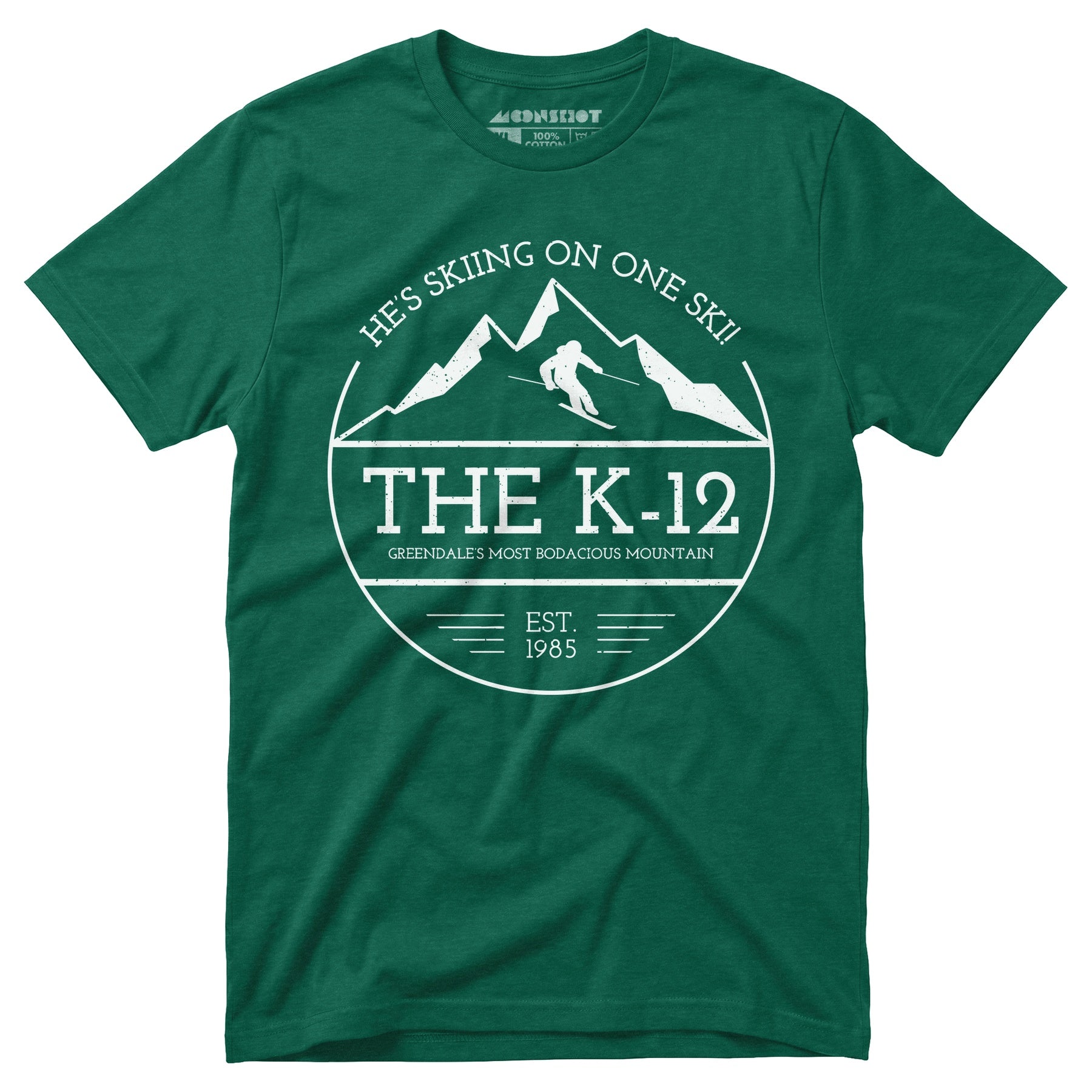 The K-12 He's Skiing on One Ski - Unisex T-Shirt