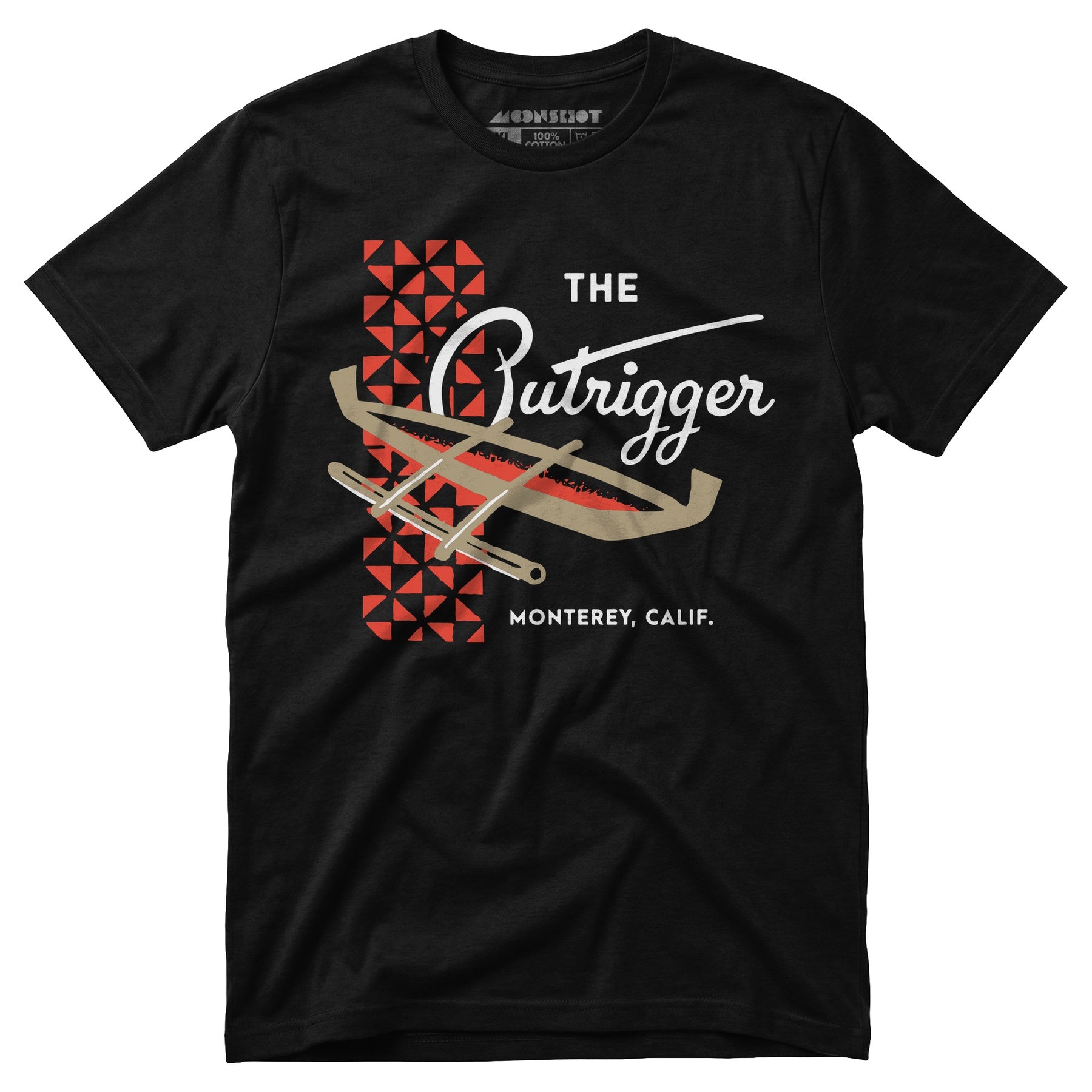 The Outrigger - Monterey, CA - Vintage Tiki Bar - Unisex T-Shirt