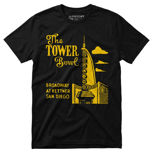 The Tower Bowl - San Diego, CA - Vintage Bowling Alley - Unisex T-Shirt