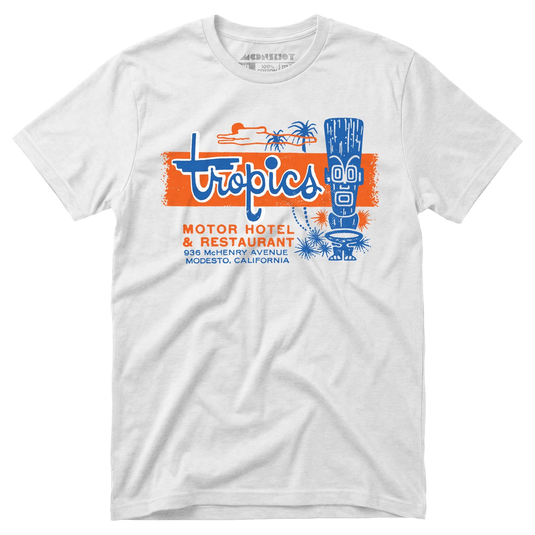 The Tropics - Modesto, CA - Vintage Tiki Bar - Unisex T-Shirt