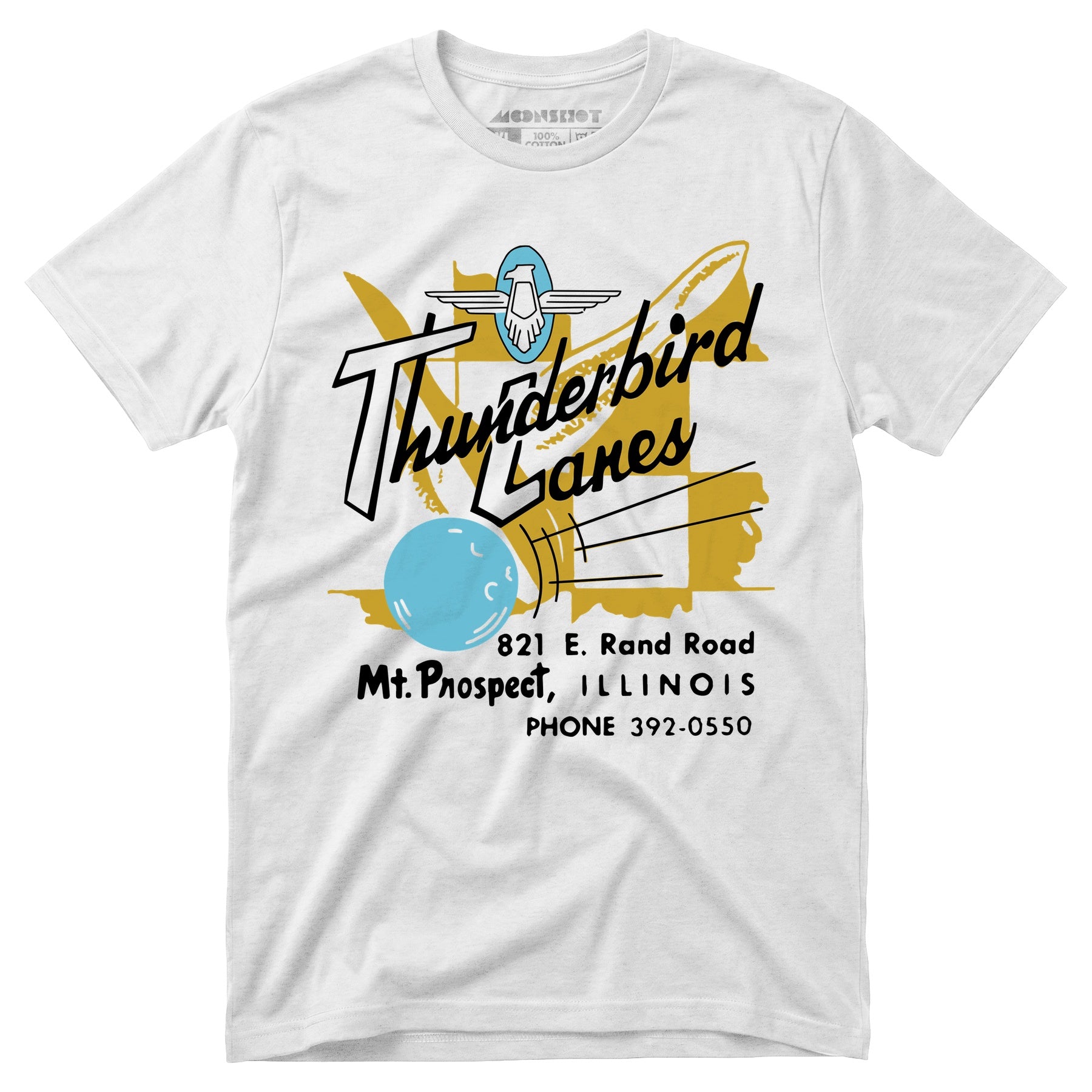 Thunderbird Lanes - Mt. Prospect, IL - Vintage Bowling Alley - Unisex T-Shirt