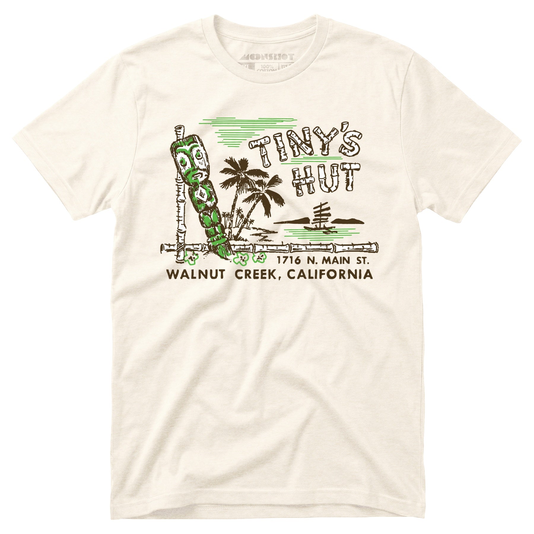 Tiny's Hut - Walnut Creek, CA - Vintage Tiki Bar - Unisex T-Shirt