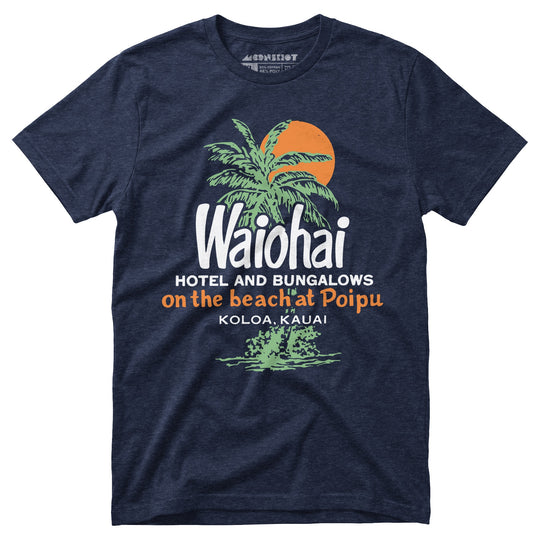 Waiohai Hotel and Bungalows - Kauai, Hawaii - Vintage - Unisex T-Shirt