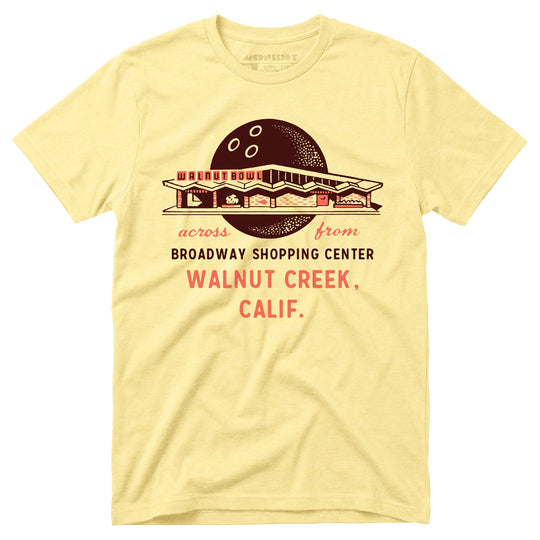 Walnut Bowl - Walnut Creek, CA - Vintage Bowling Alley - Unisex T-Shirt