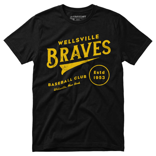 Wellsville Braves - New York - Vintage Defunct Baseball Teams - Unisex T-Shirt