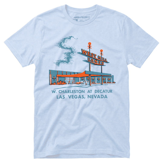 West Hill Lanes - Las Vegas, NV - Vintage Bowling Alley - Unisex T-Shirt