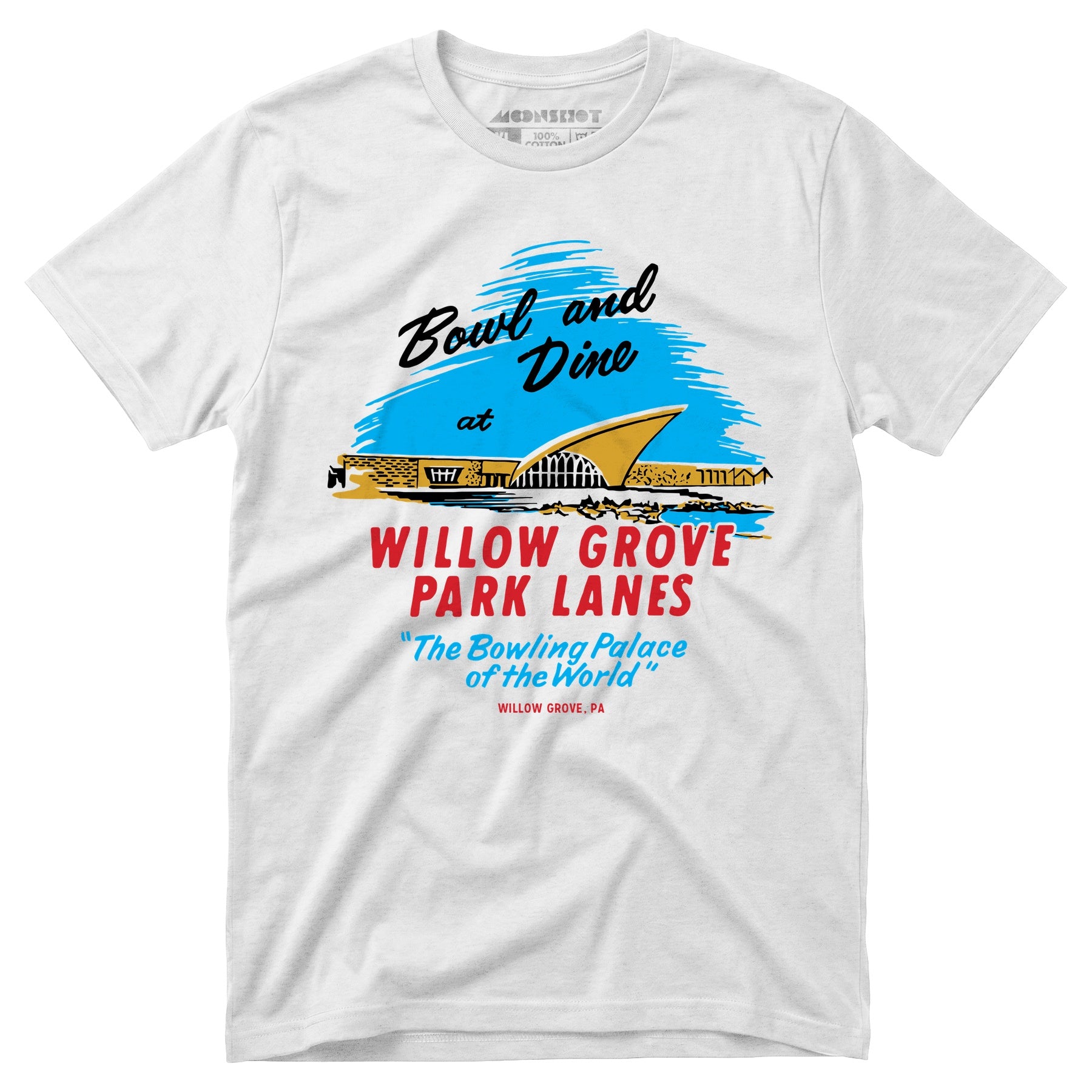 Willow Grove Park Lanes - Willow Grove, PA - Vintage Bowling Alley - Unisex T-Shirt