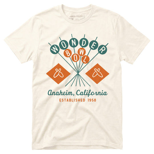 Wonder Bowl - Anaheim, CA - Vintage Bowling Alley - Unisex T-Shirt