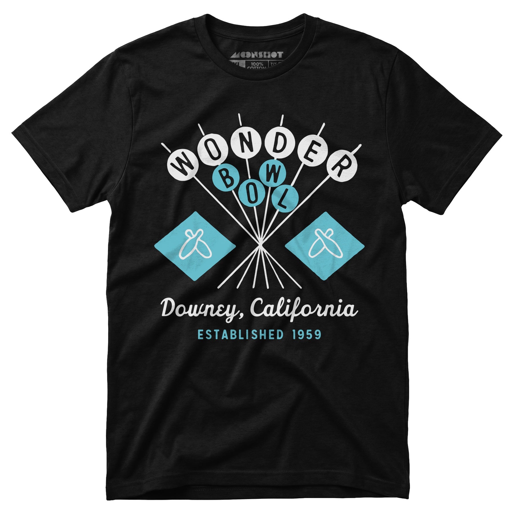 Wonder Bowl - Downey, CA - Vintage Bowling Alley - Unisex T-Shirt
