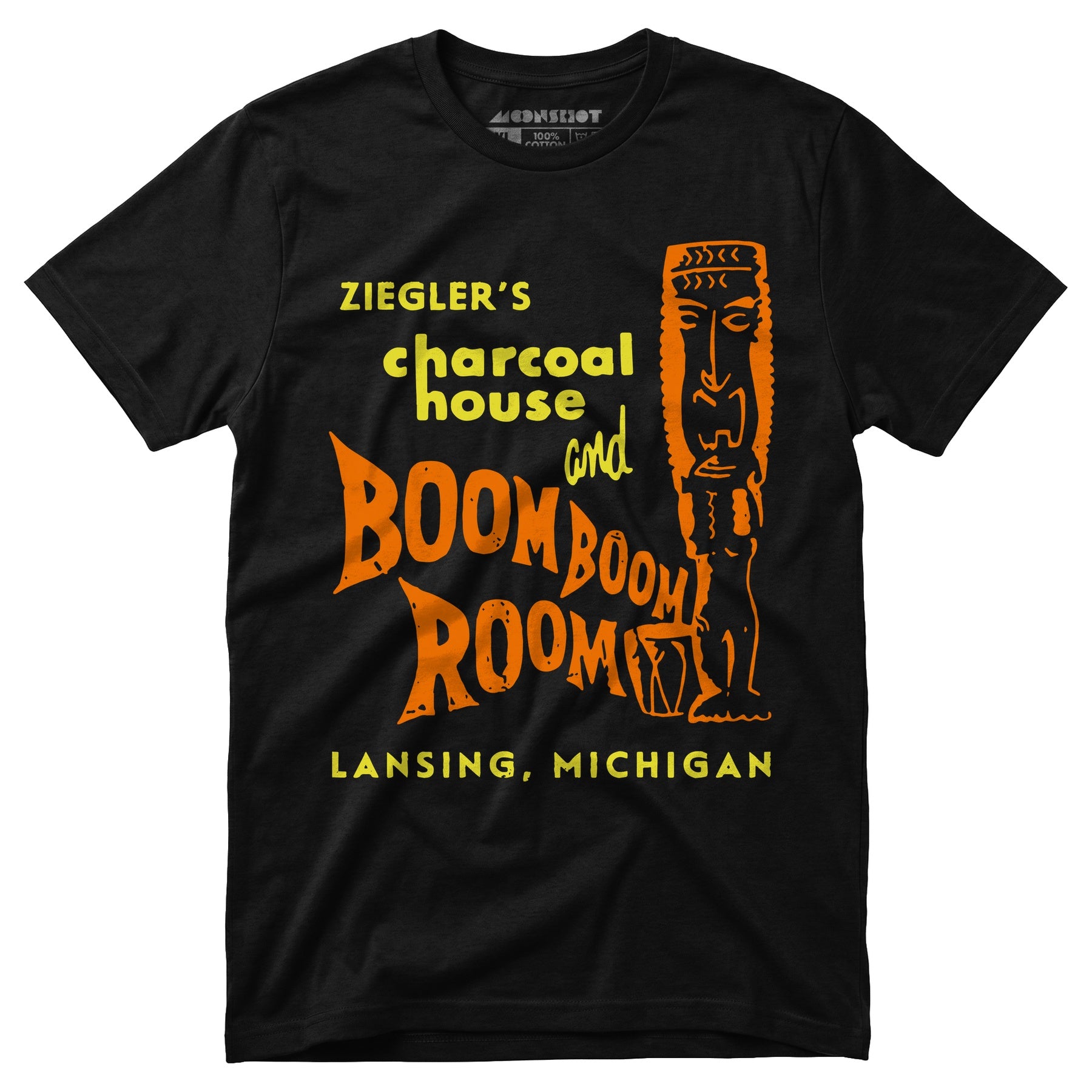 Ziegler's Charcoal House & Boom Boom Room - Lansing, MI - Vintage Tiki Bar - Unisex T-Shirt