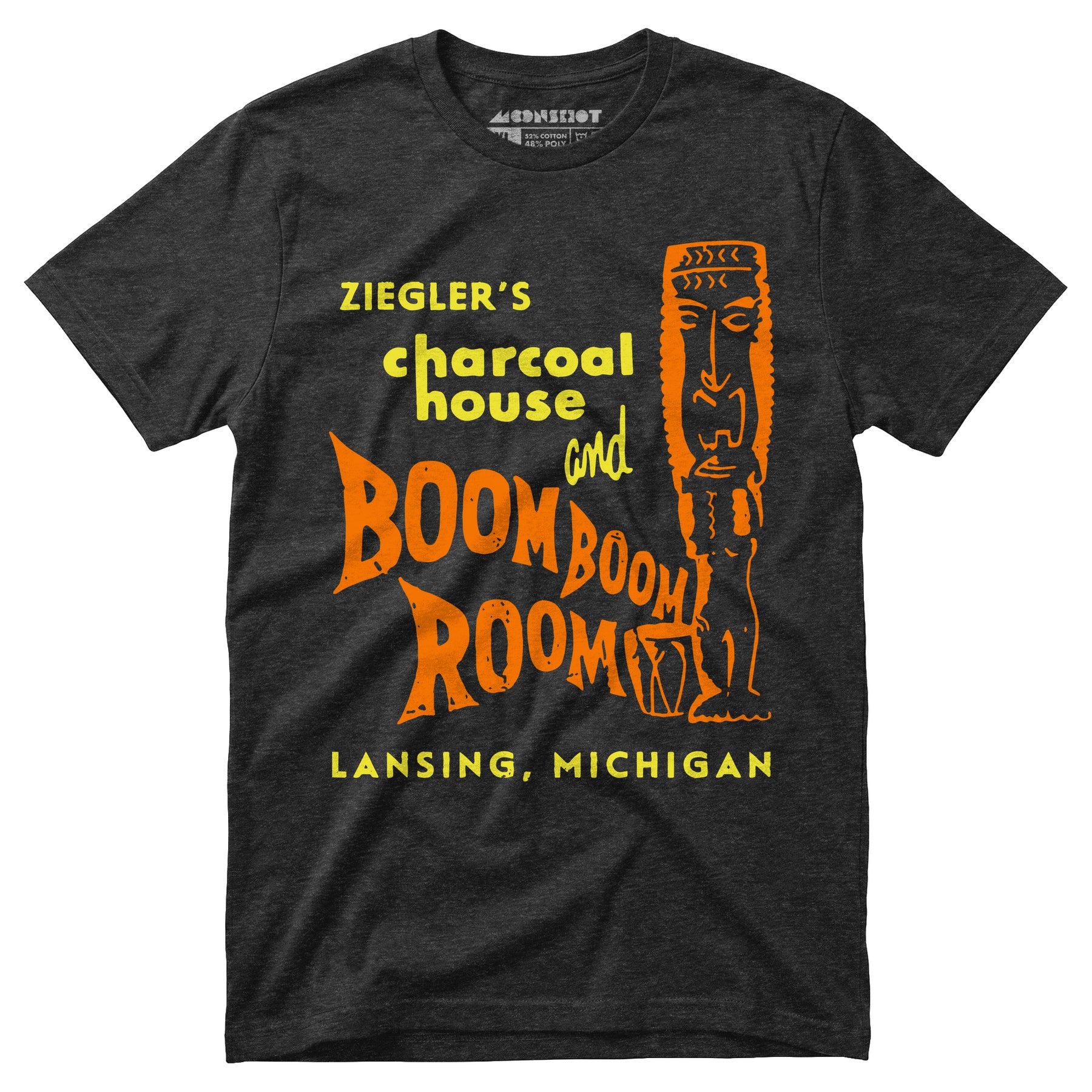 Ziegler's Charcoal House & Boom Boom Room - Lansing, MI - Vintage Tiki Bar - Unisex T-Shirt