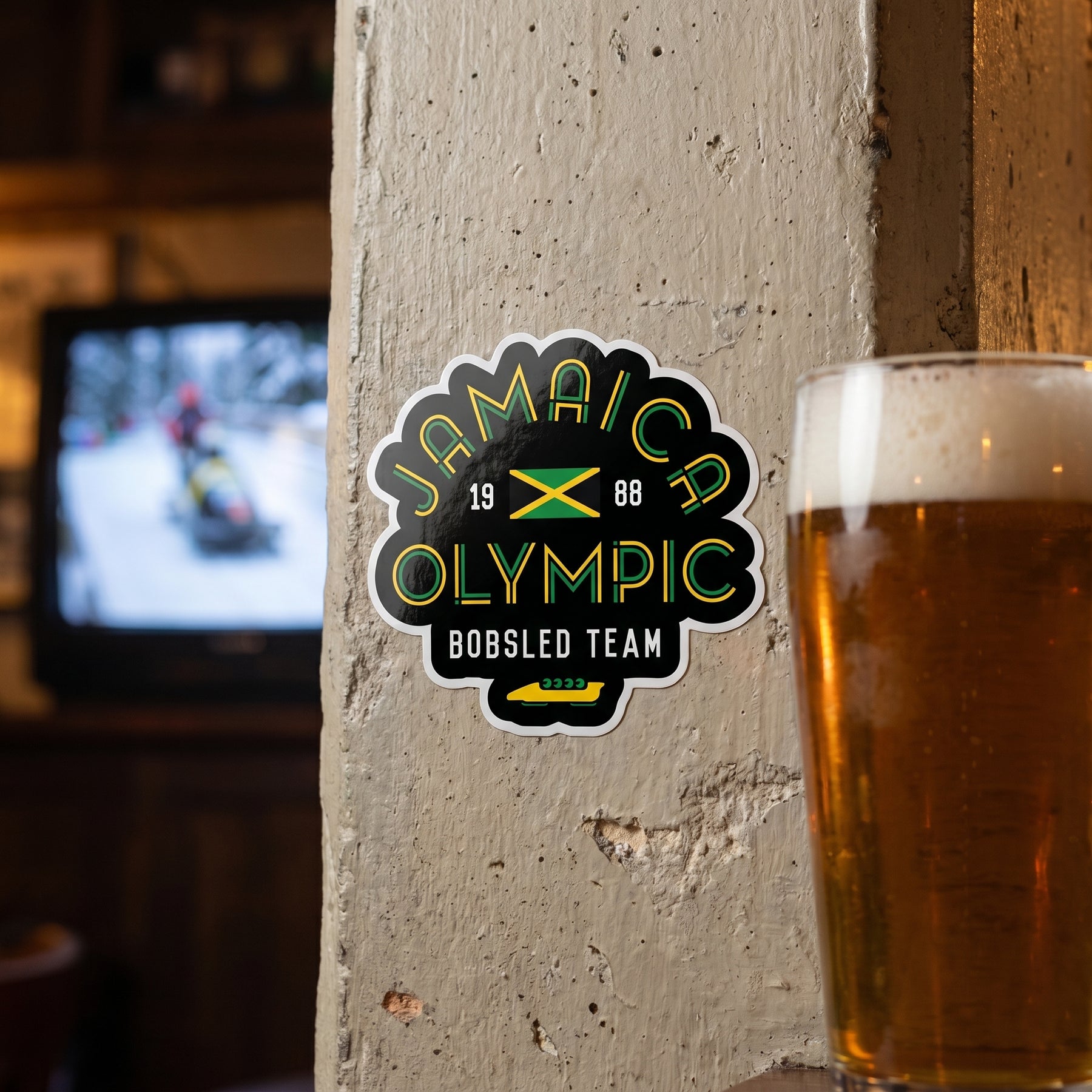 1988 Jamaica Olympic Bobsled Team - Sticker