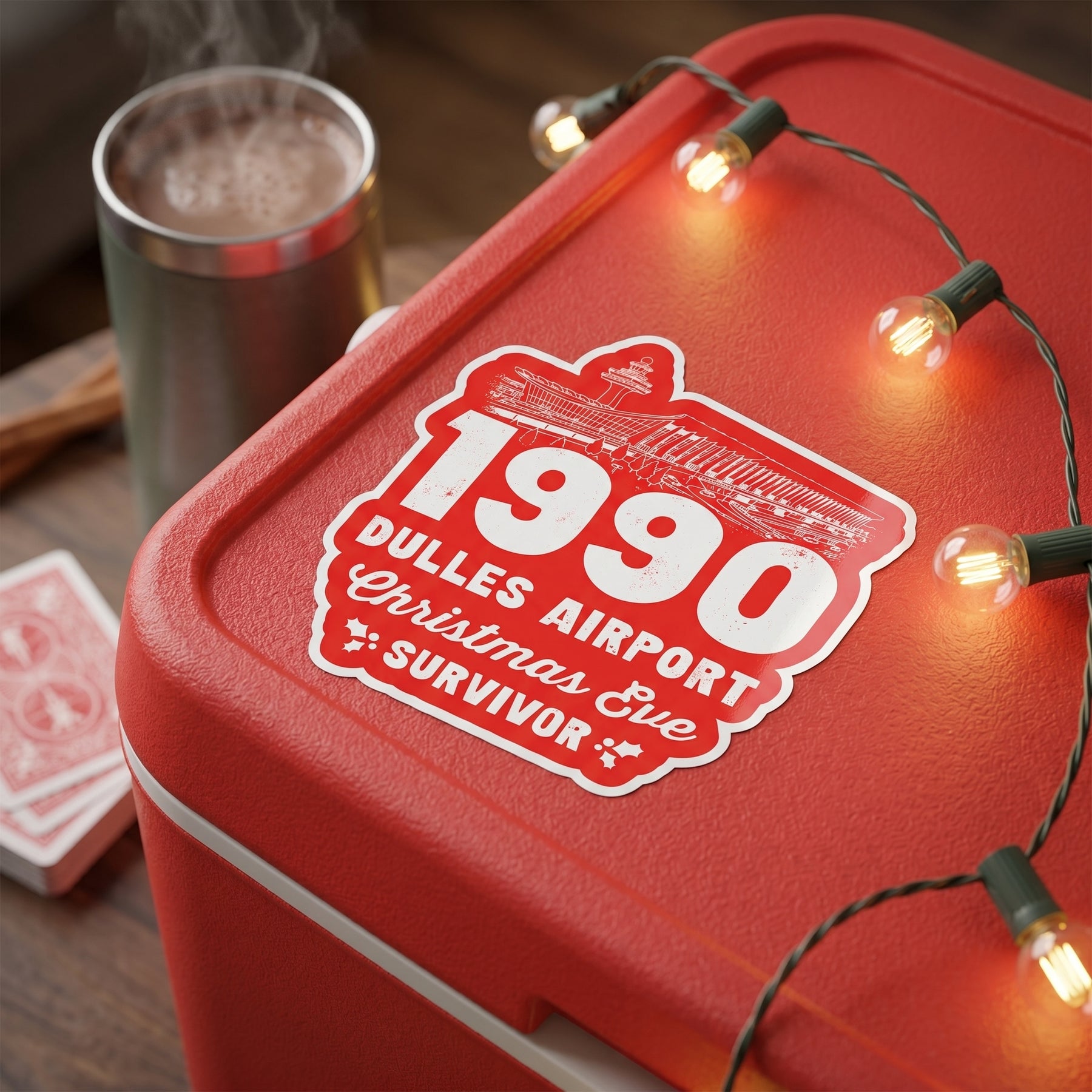 1990 Dulles Airport Christmas Eve Survivor - Sticker