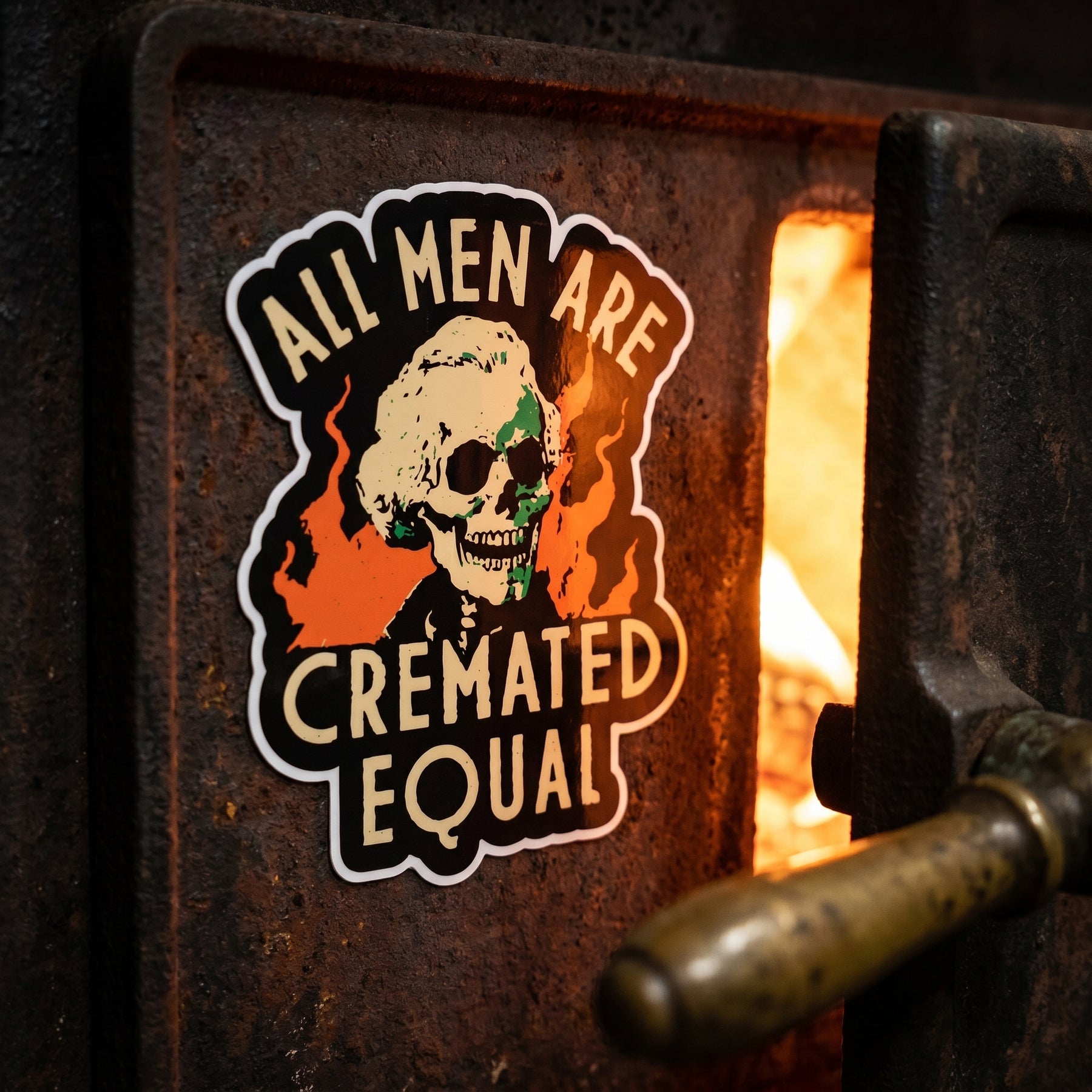 All Men Are Cremated Equal - Sticker