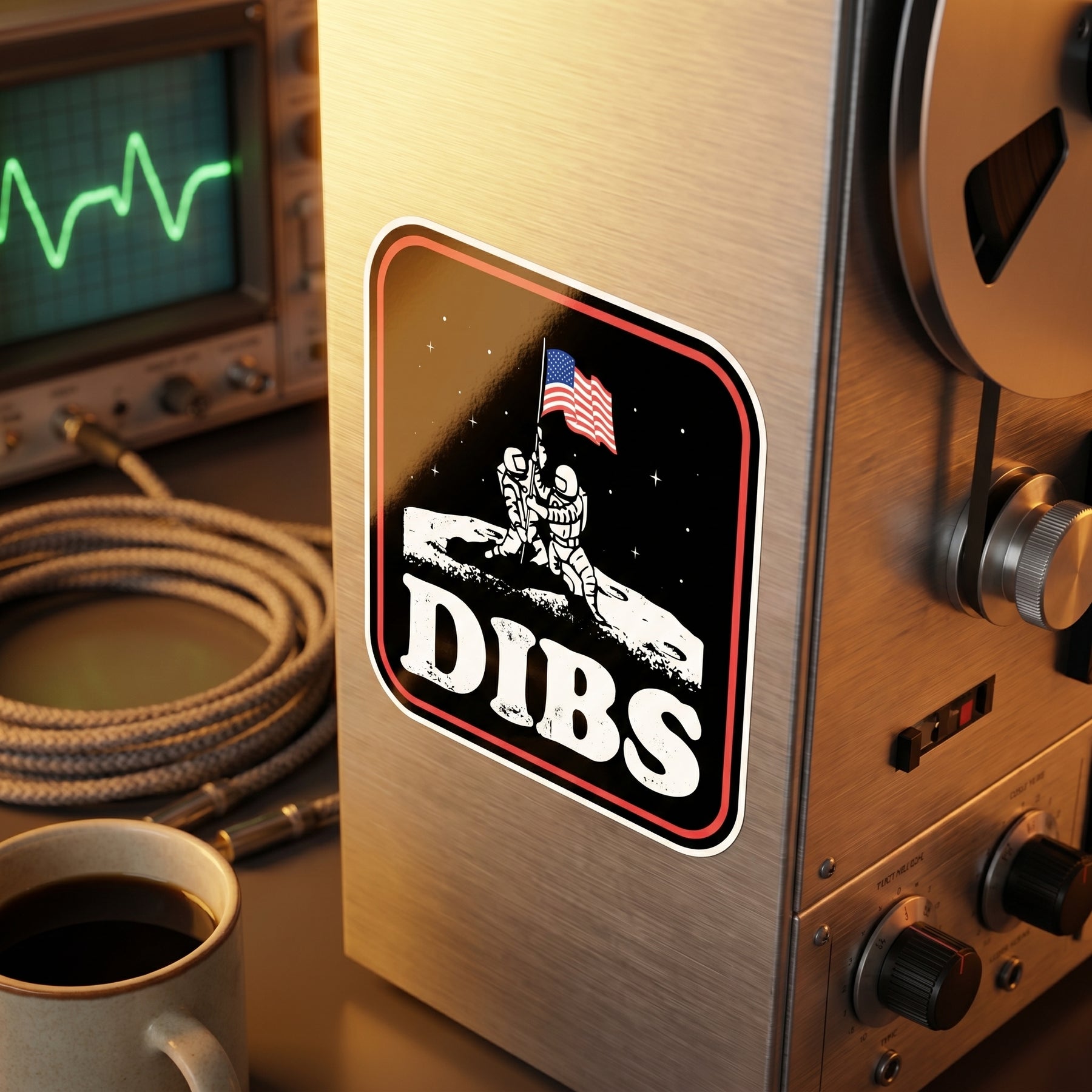 American Dibs On The Moon - Sticker