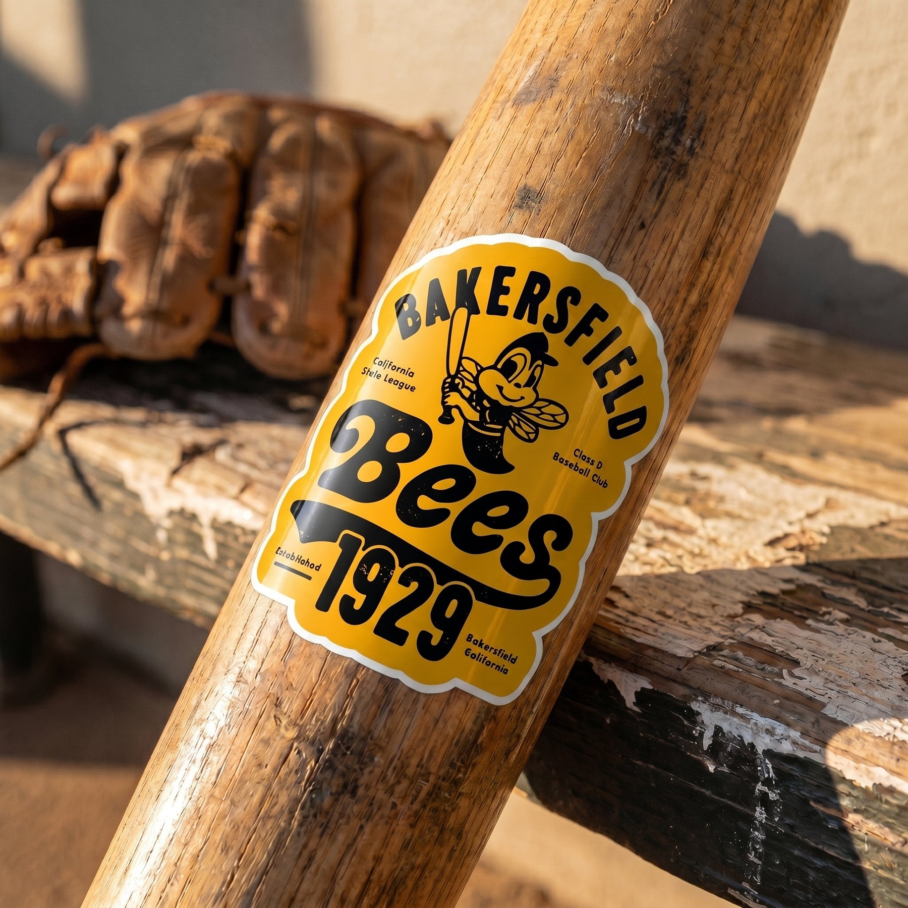 Bakersfield Bees - California - Vintage Defunct Baseball Teams - Sticker