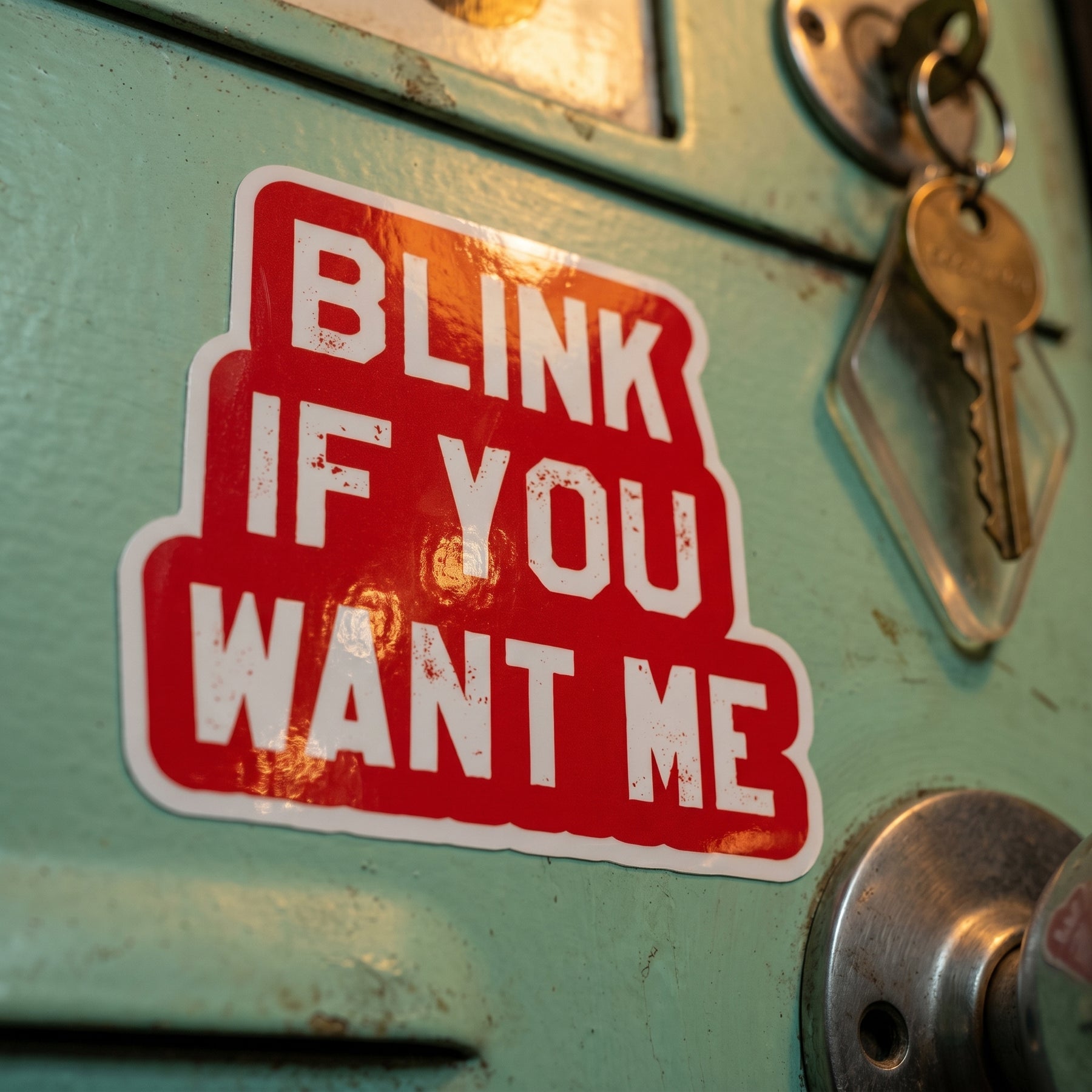 Blink If You Want Me - Sticker