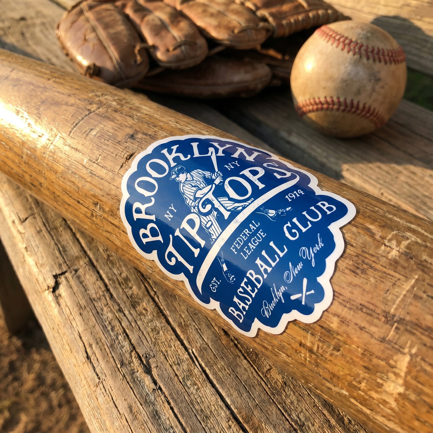 Brooklyn Tip Tops - New York - Vintage Defunct Baseball Teams - Sticker