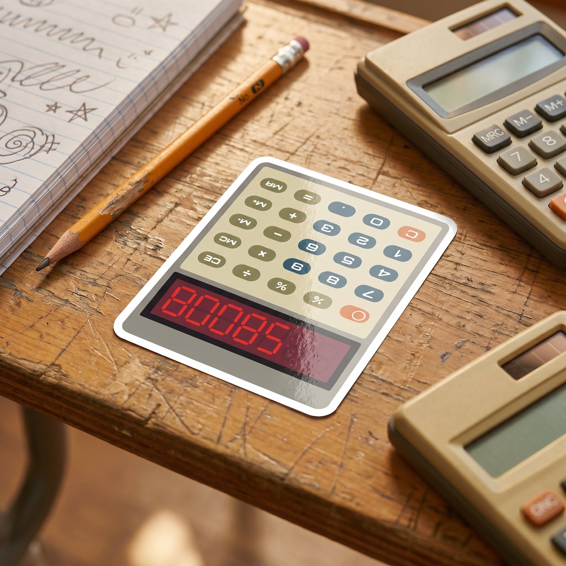 Calculator Boobs Trick - Sticker