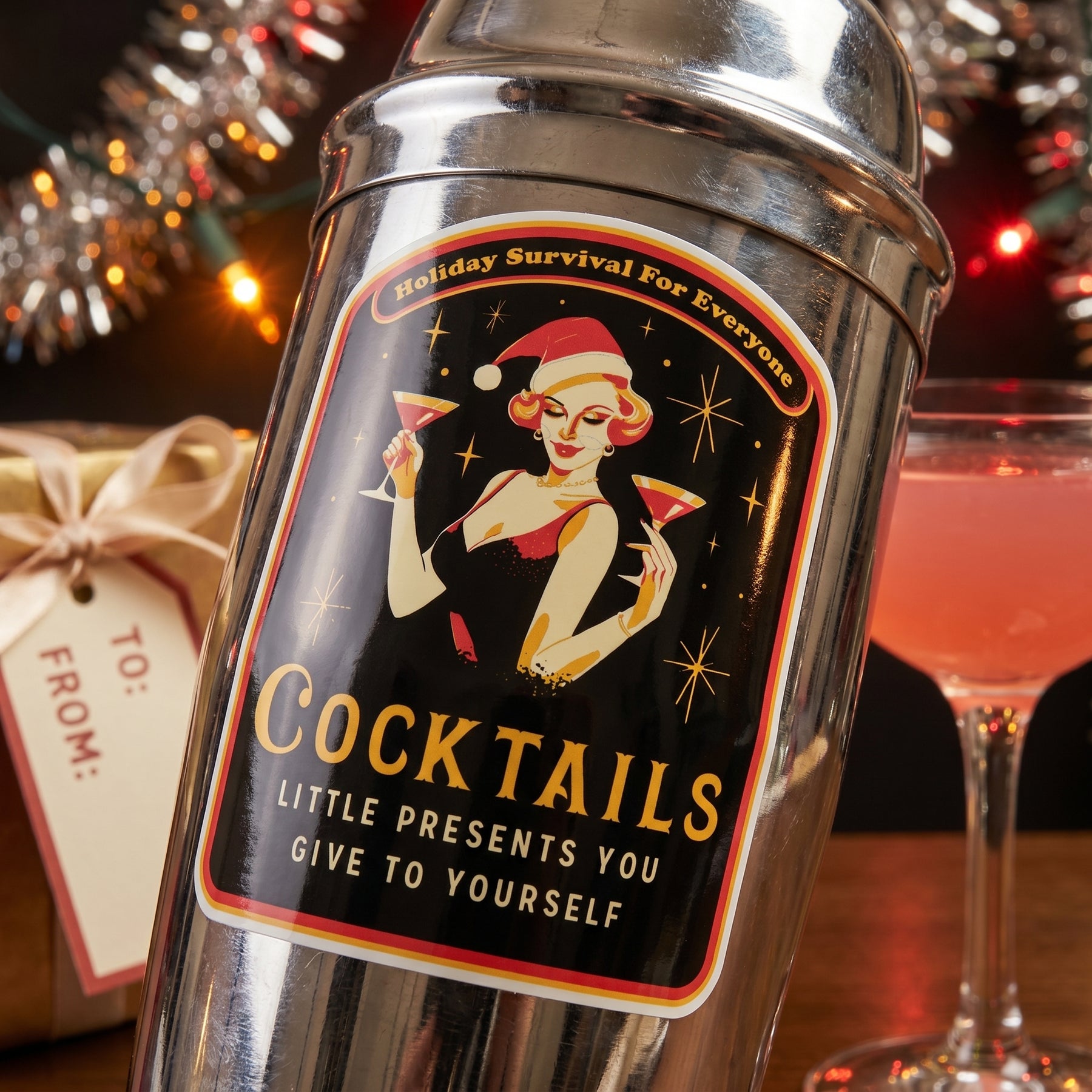 Christmas Cocktails - Sticker