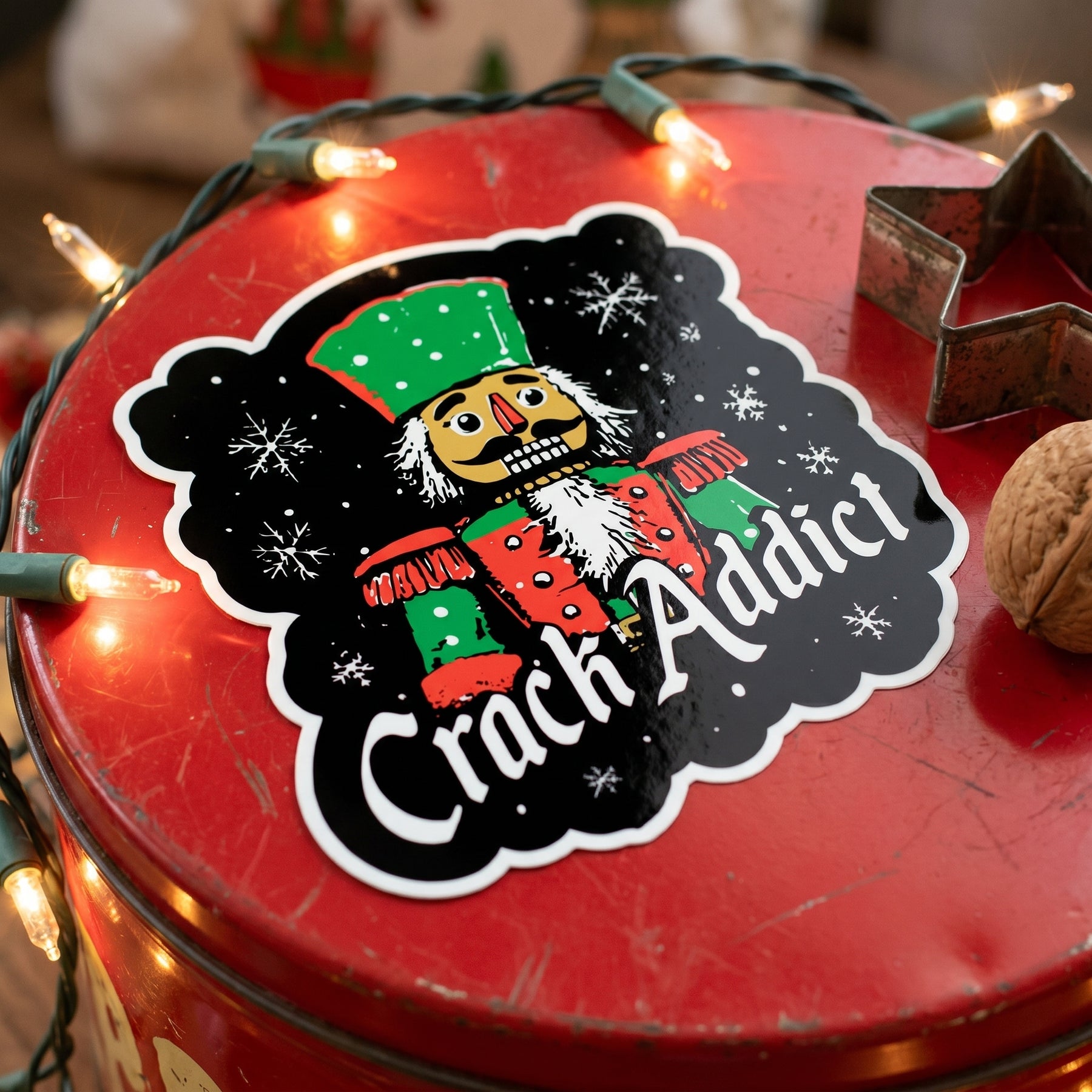 Crack Addict Nutcracker - Sticker