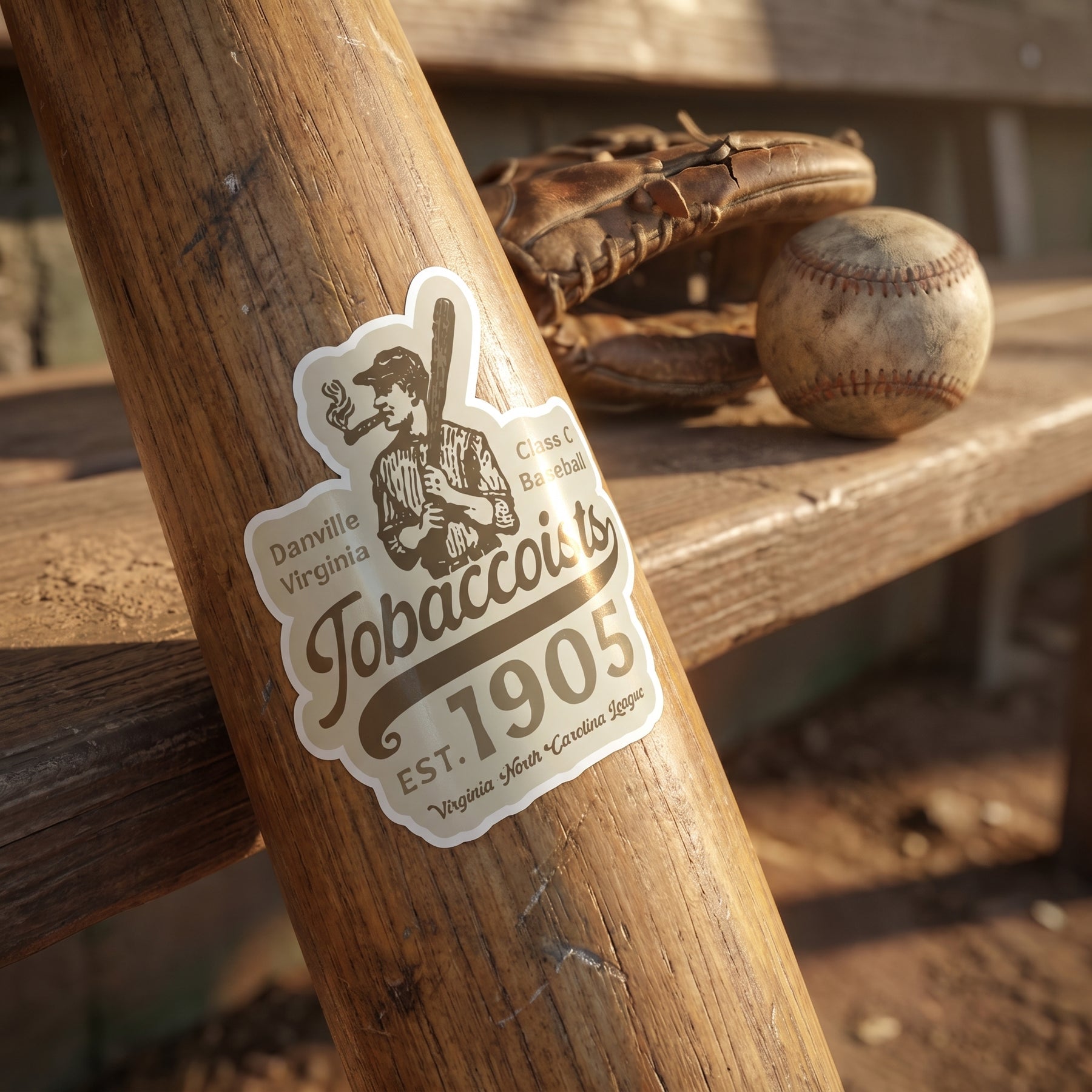 Danville Tobaccoists - Virginia - Vintage Defunct Baseball Teams - Sticker