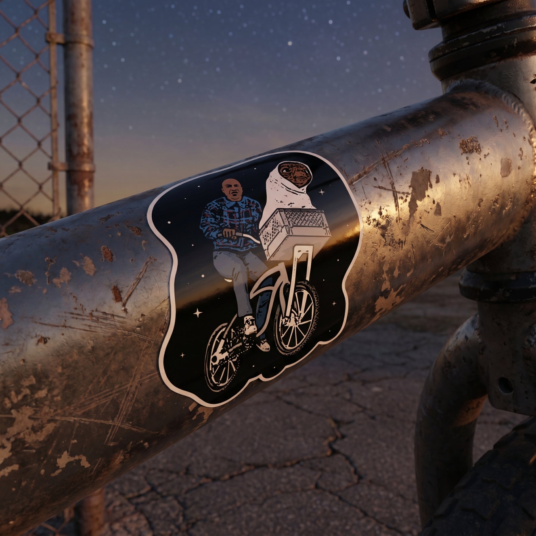 Deebo + Extra Terrestrial Bike Parody Mashup - Sticker