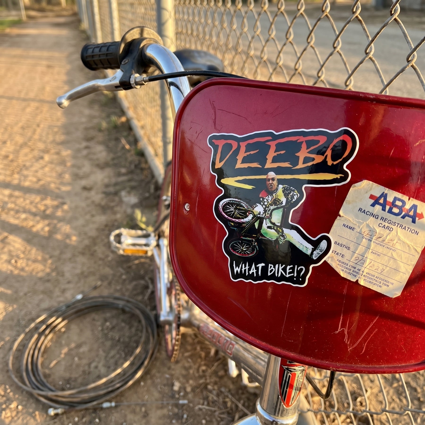 Deebo Rad BMX Bike Parody Mashup - Sticker