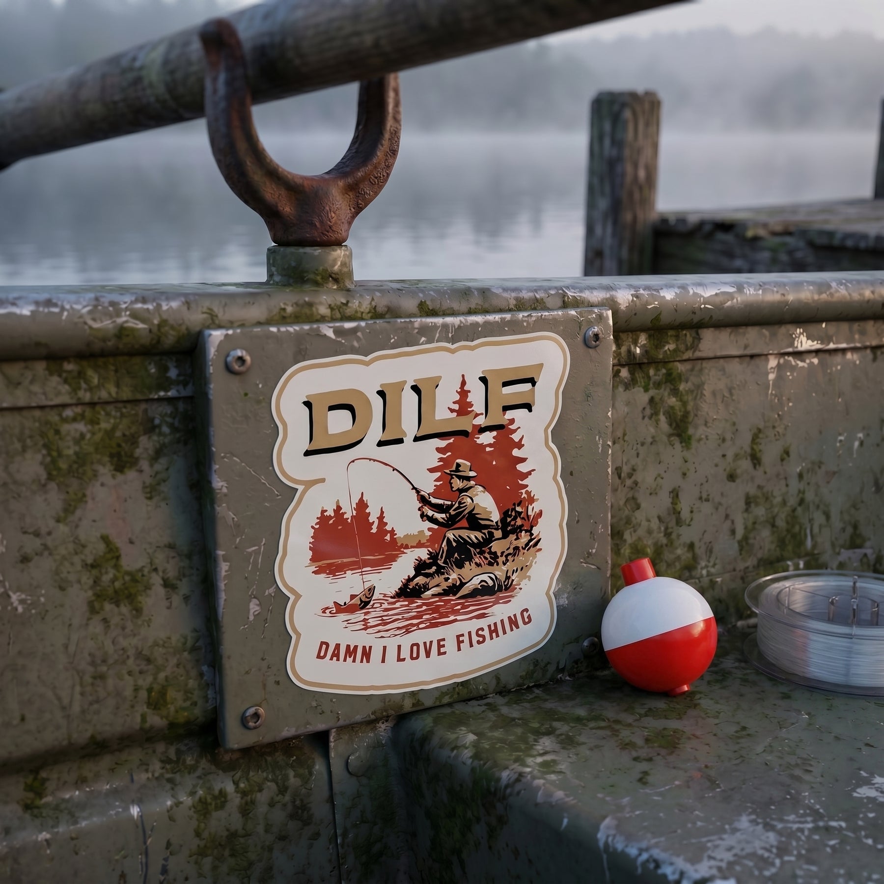 DILF Damn I Love Fishing - Sticker