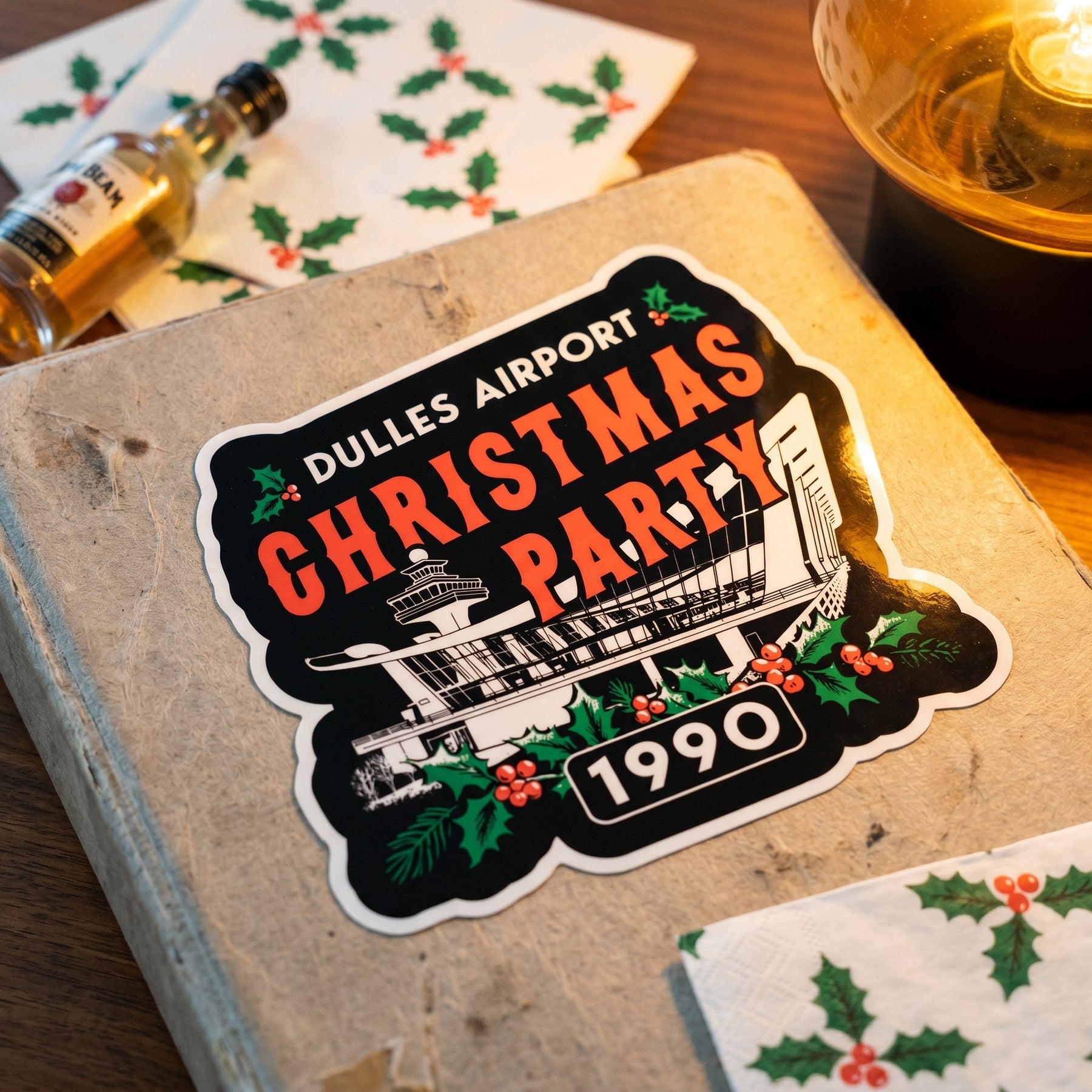 Dulles Airport Christmas Party 1990 - Sticker