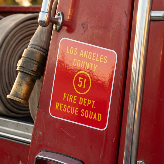 Emergency - Los Angeles County Fire Dept. Squad 51 - Sticker
