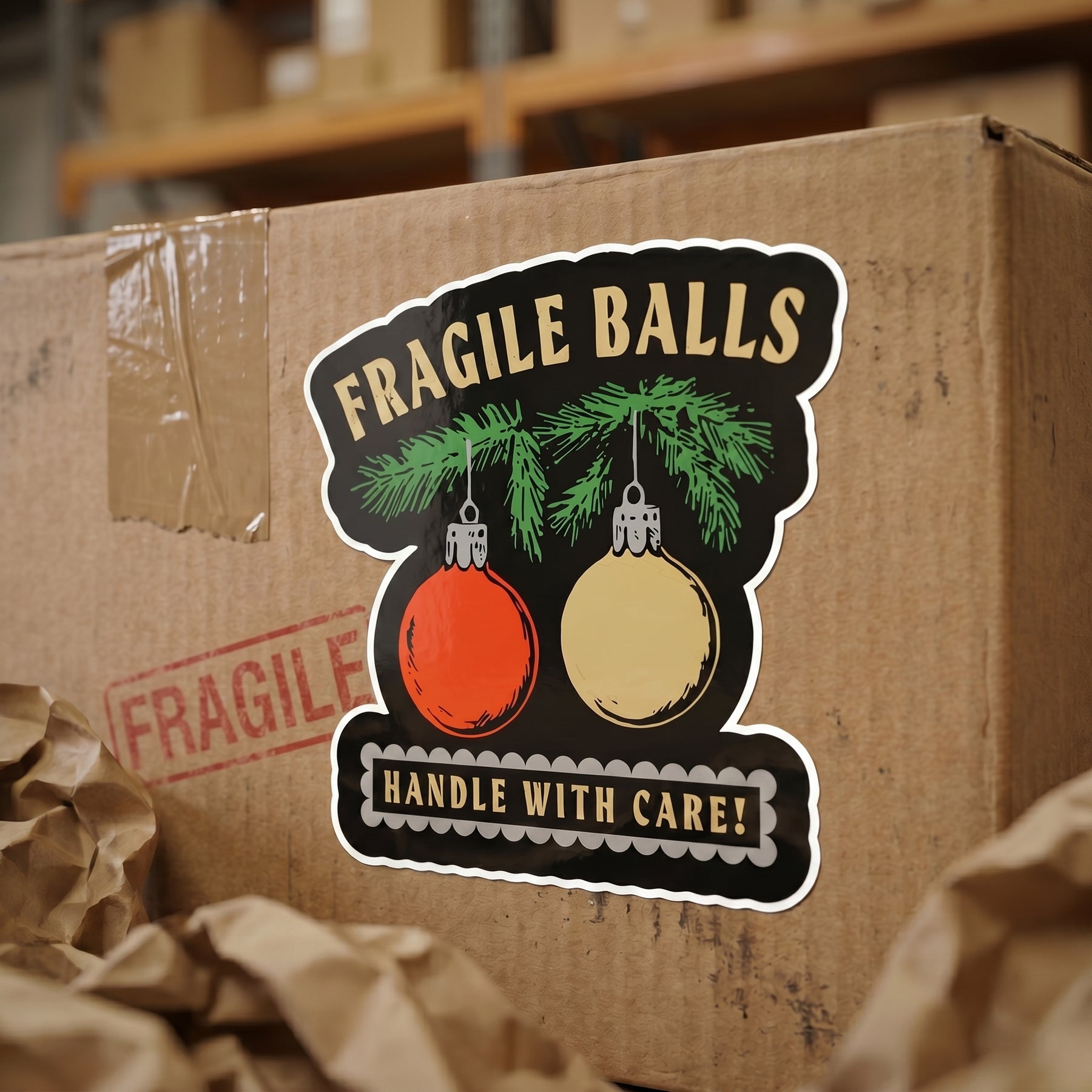 Fragile Balls Handle With Care - Sticker