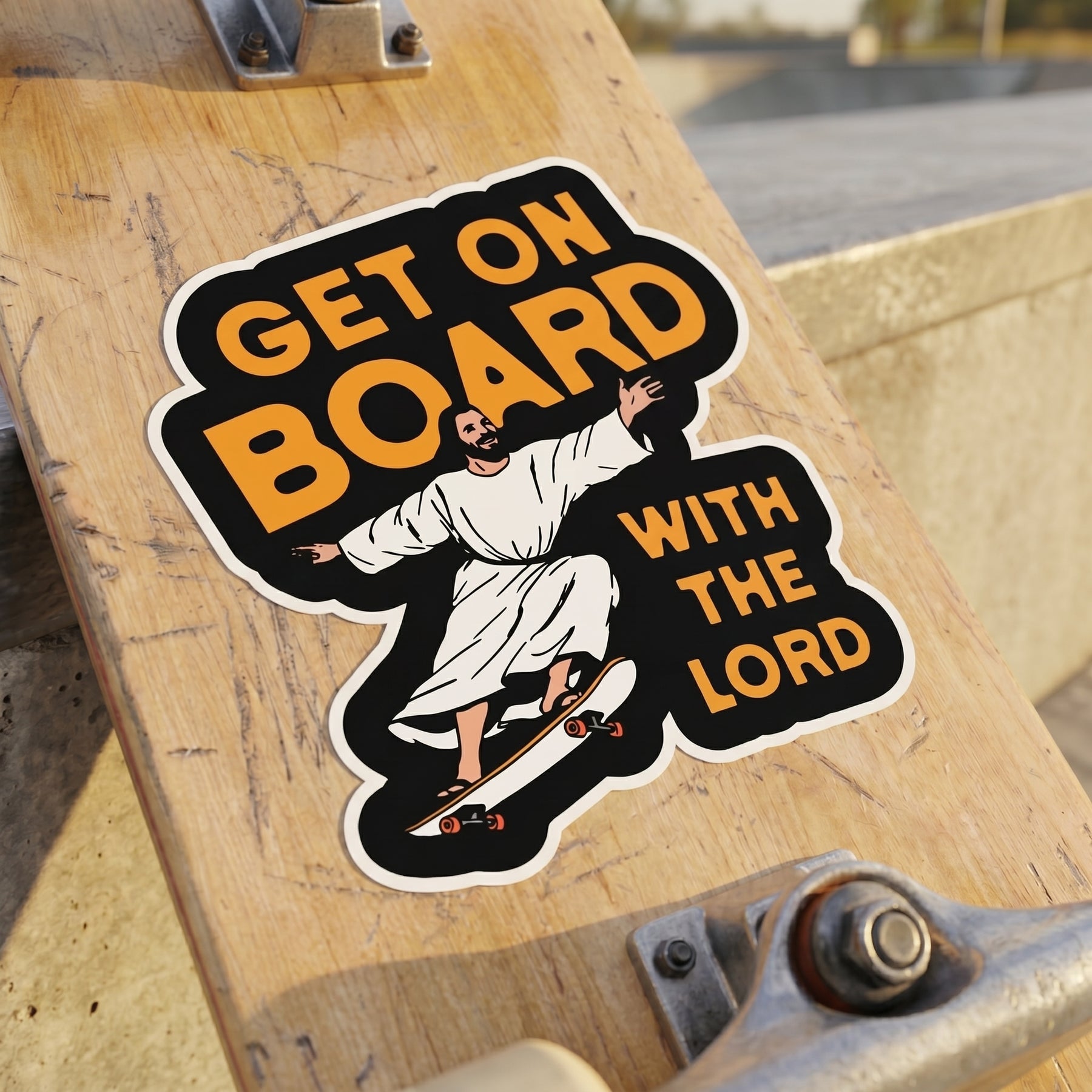 Get On Board With the Lord - Sticker