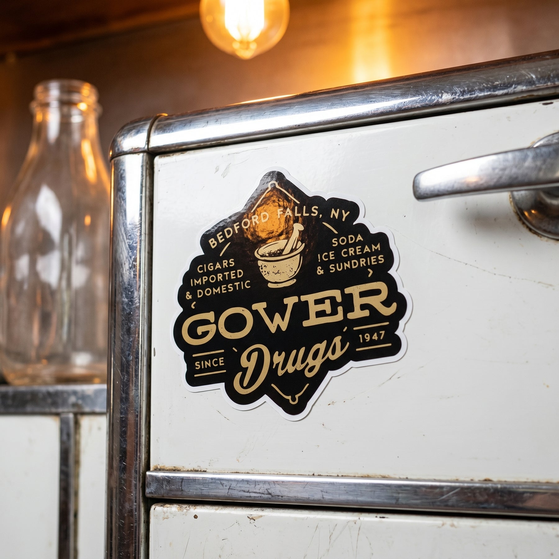 Gower Drugs - Bedford Falls, NY - Sticker