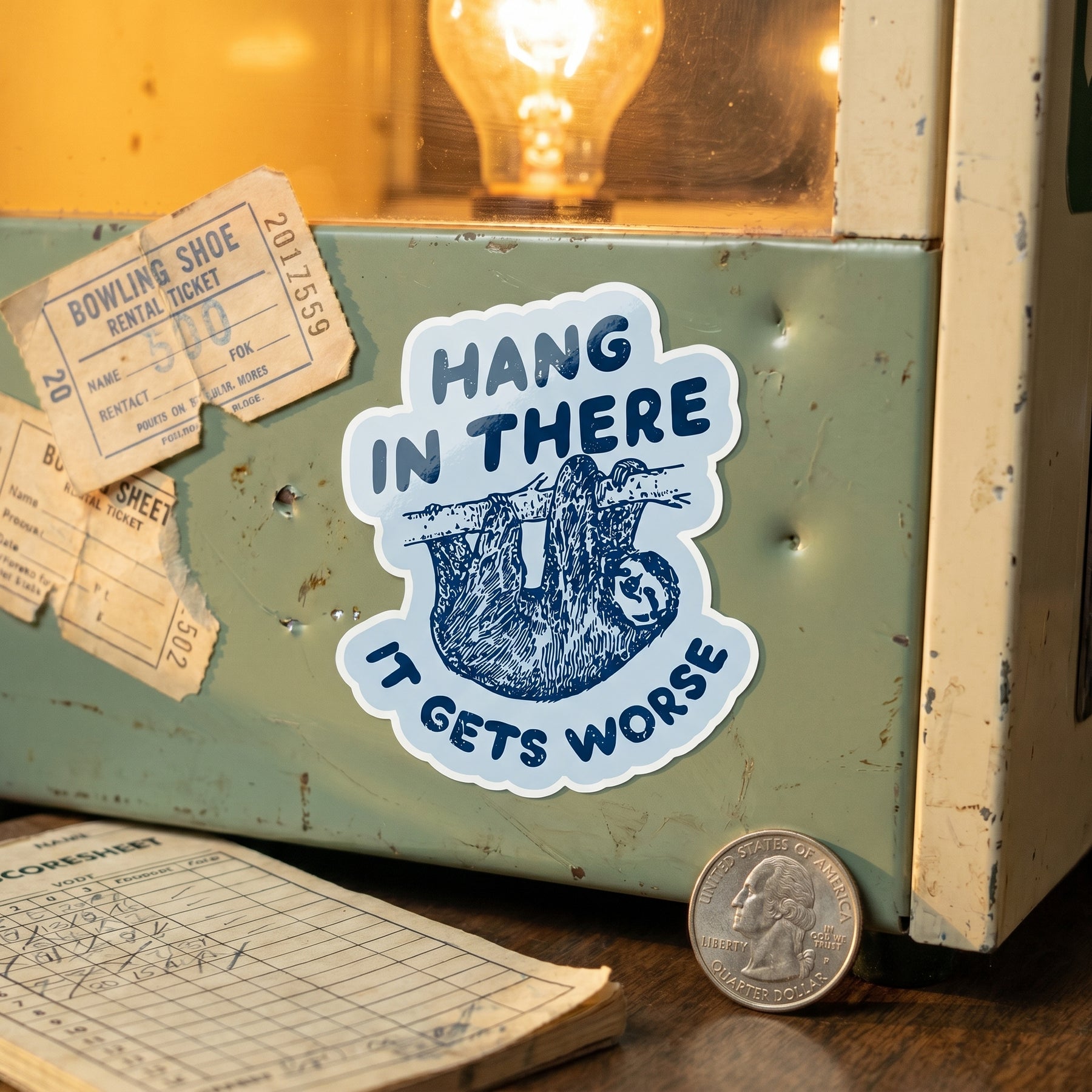 Hang In There It Gets Worse - Sticker