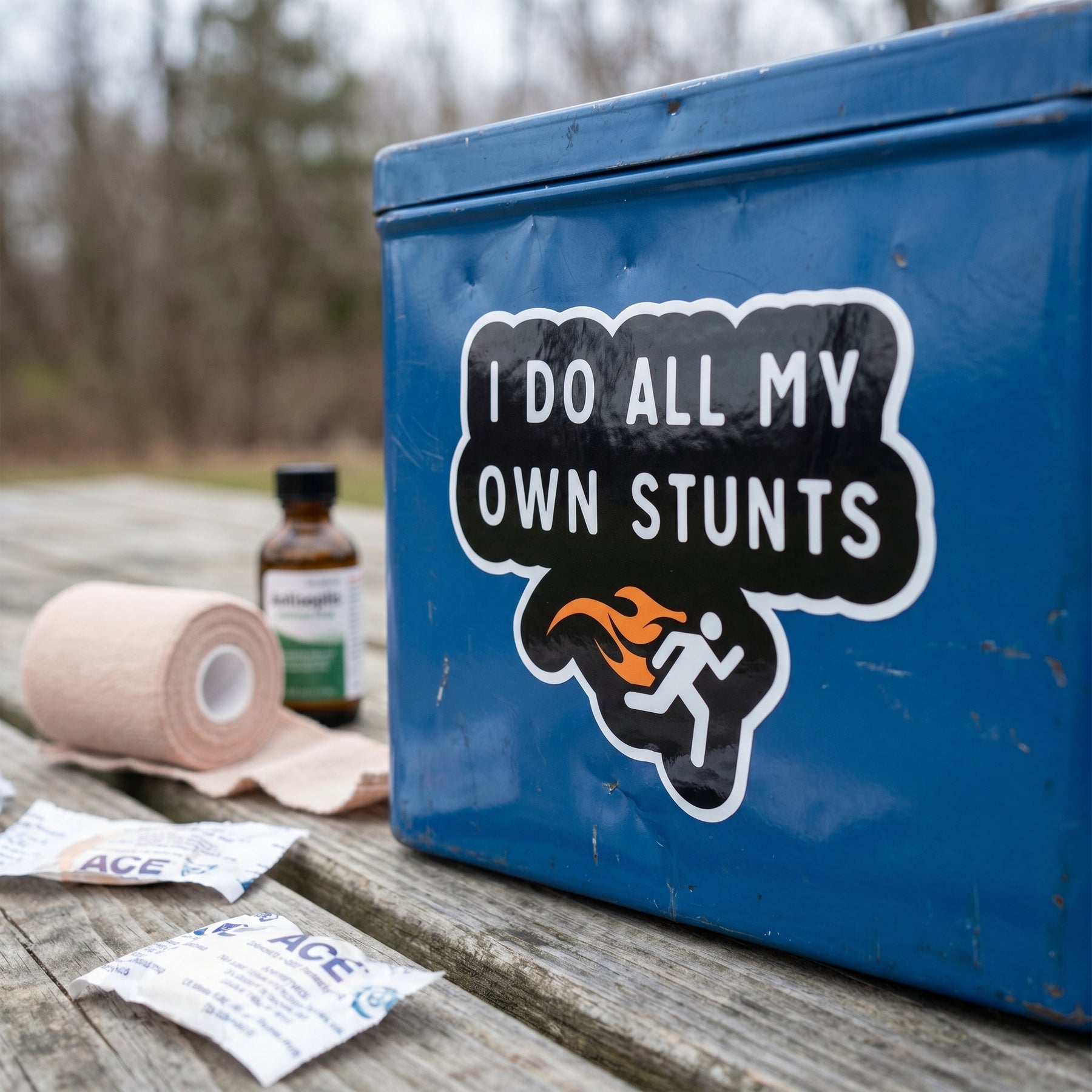 I Do All My Own Stunts - Sticker