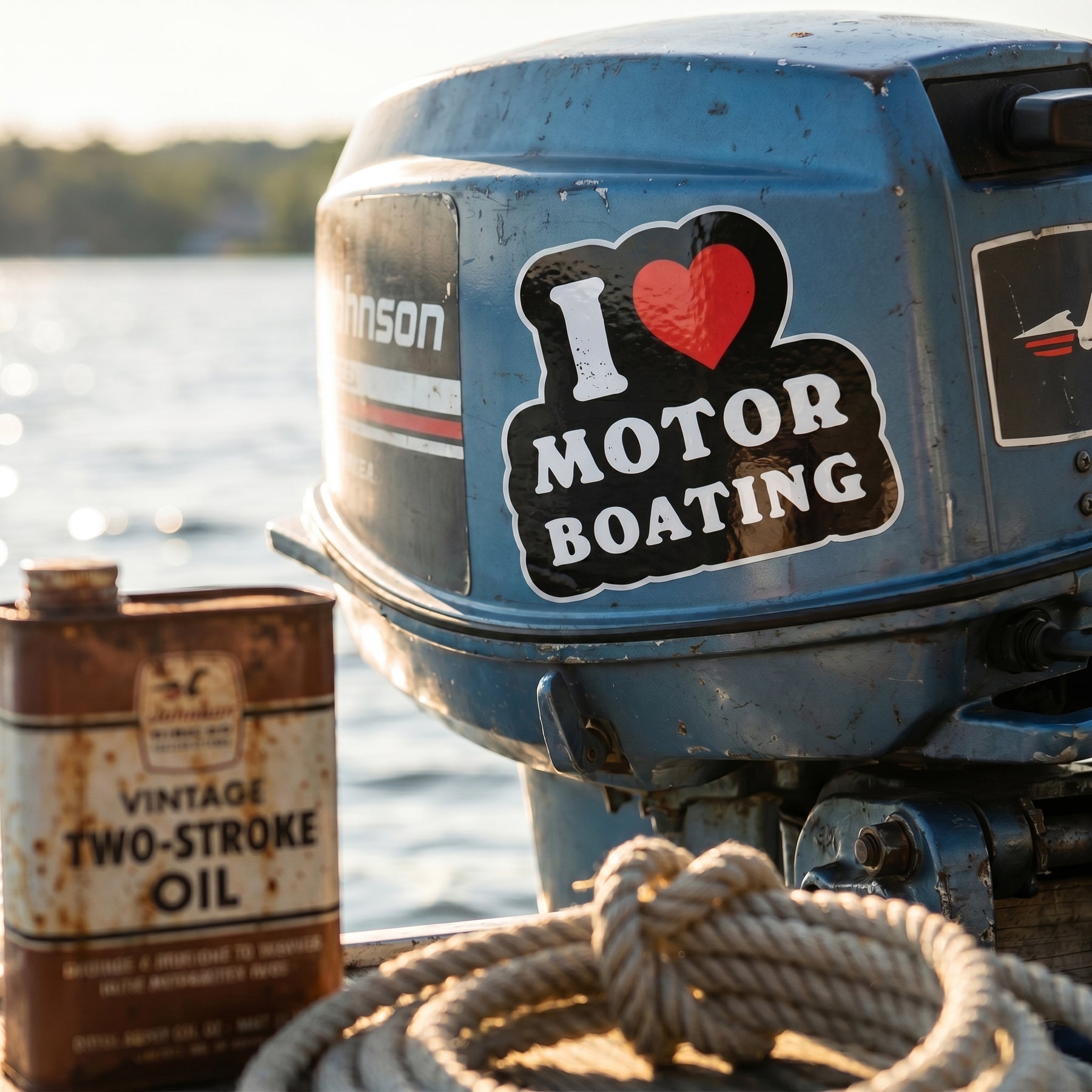 I Love Motorboating - Sticker
