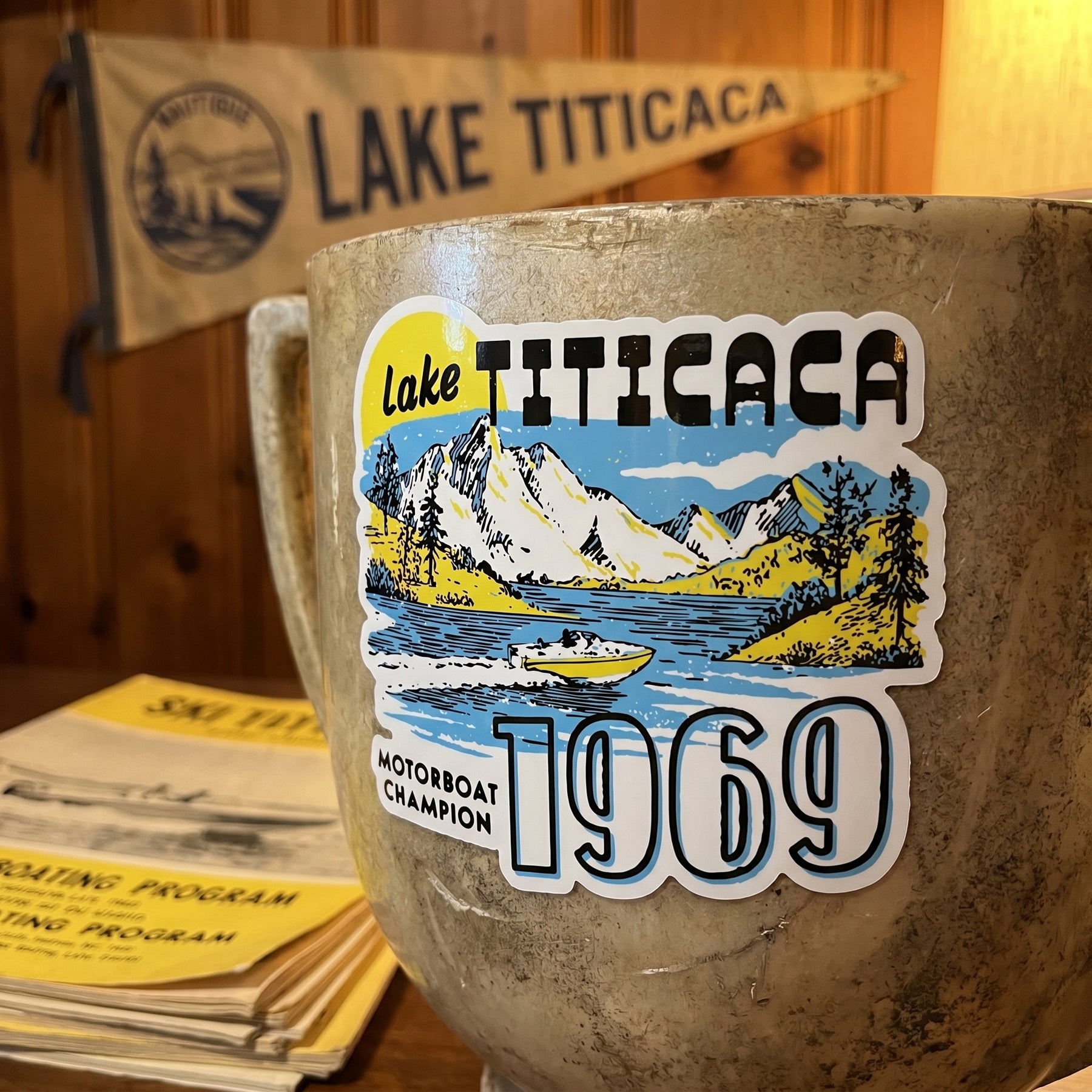 Lake Titicaca Motorboat Champion 1969 - Sticker