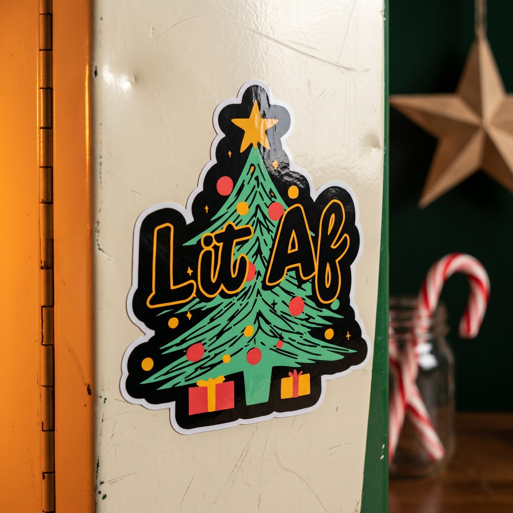 Lit AF Christmas Tree - Sticker