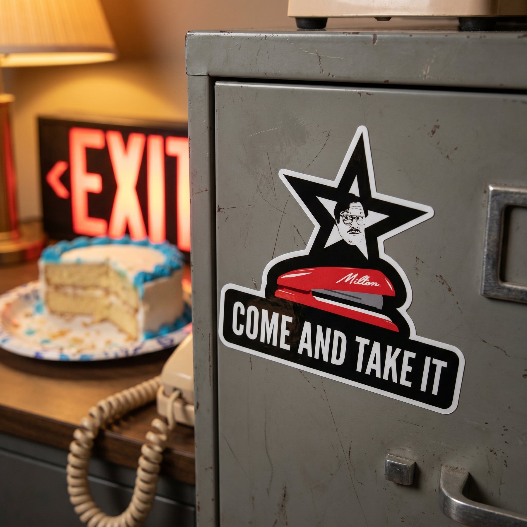 Milton's Red Stapler - Come and Take It - Sticker