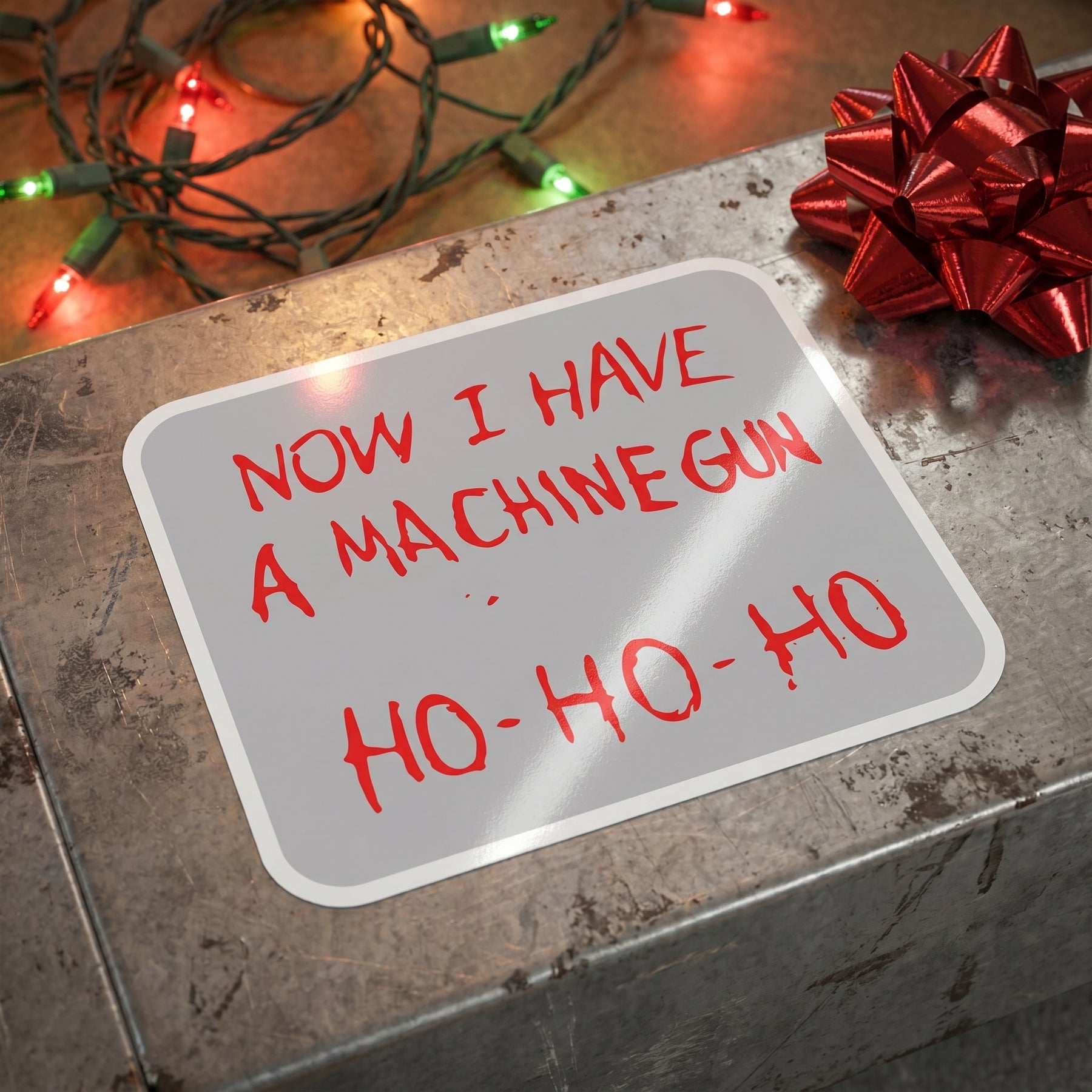 Now I Have a Machine Gun Ho-Ho-Ho - Sticker