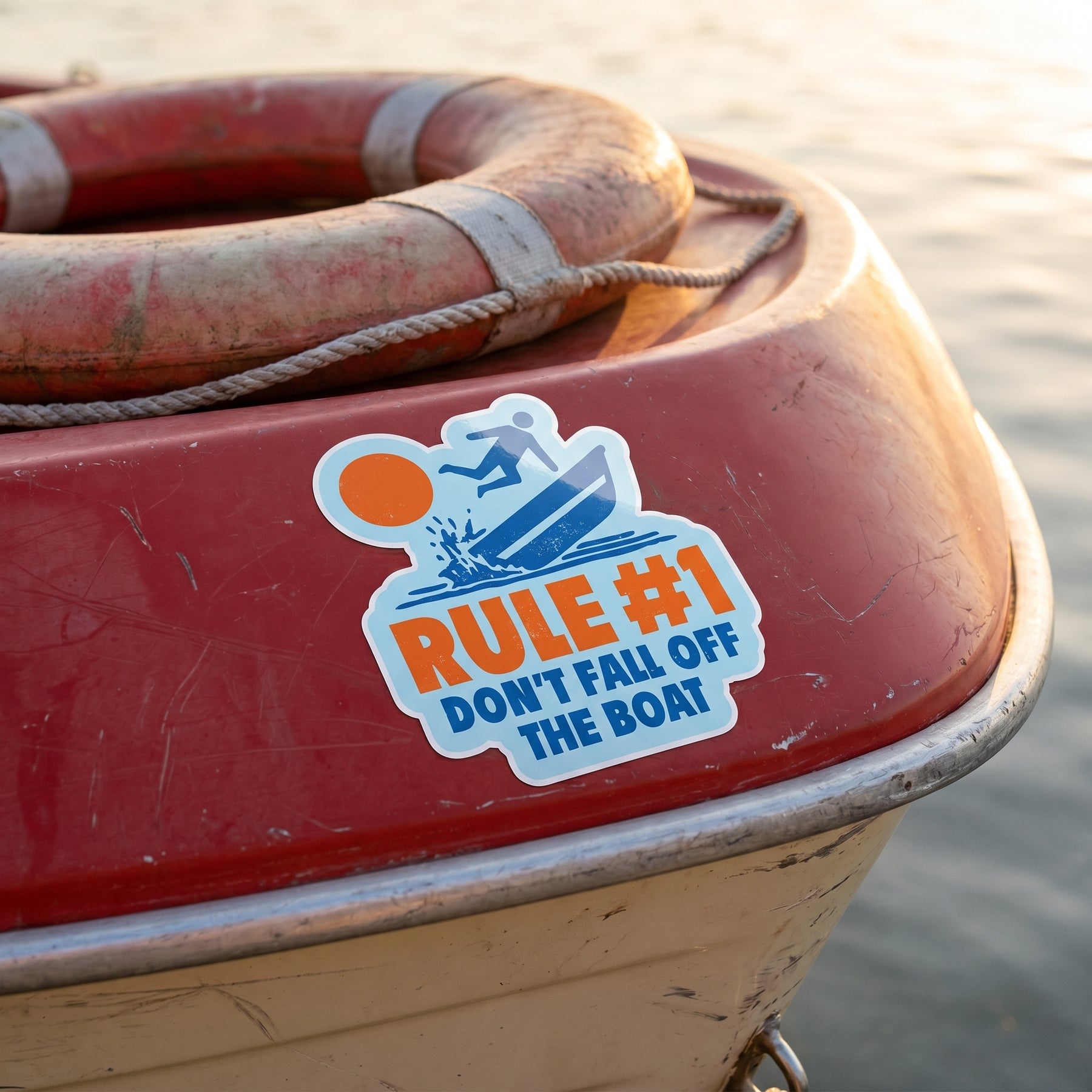 Rule #1 Don't Fall Off The Boat - Sticker