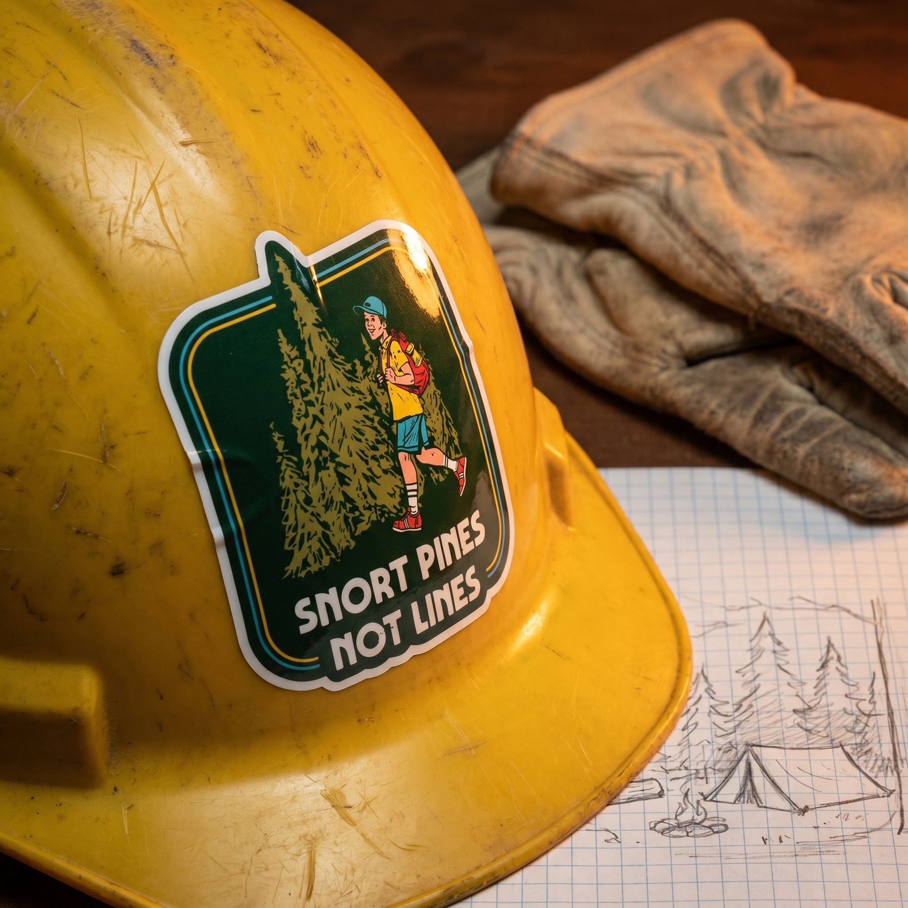 Snort Pines Not Lines - Sticker