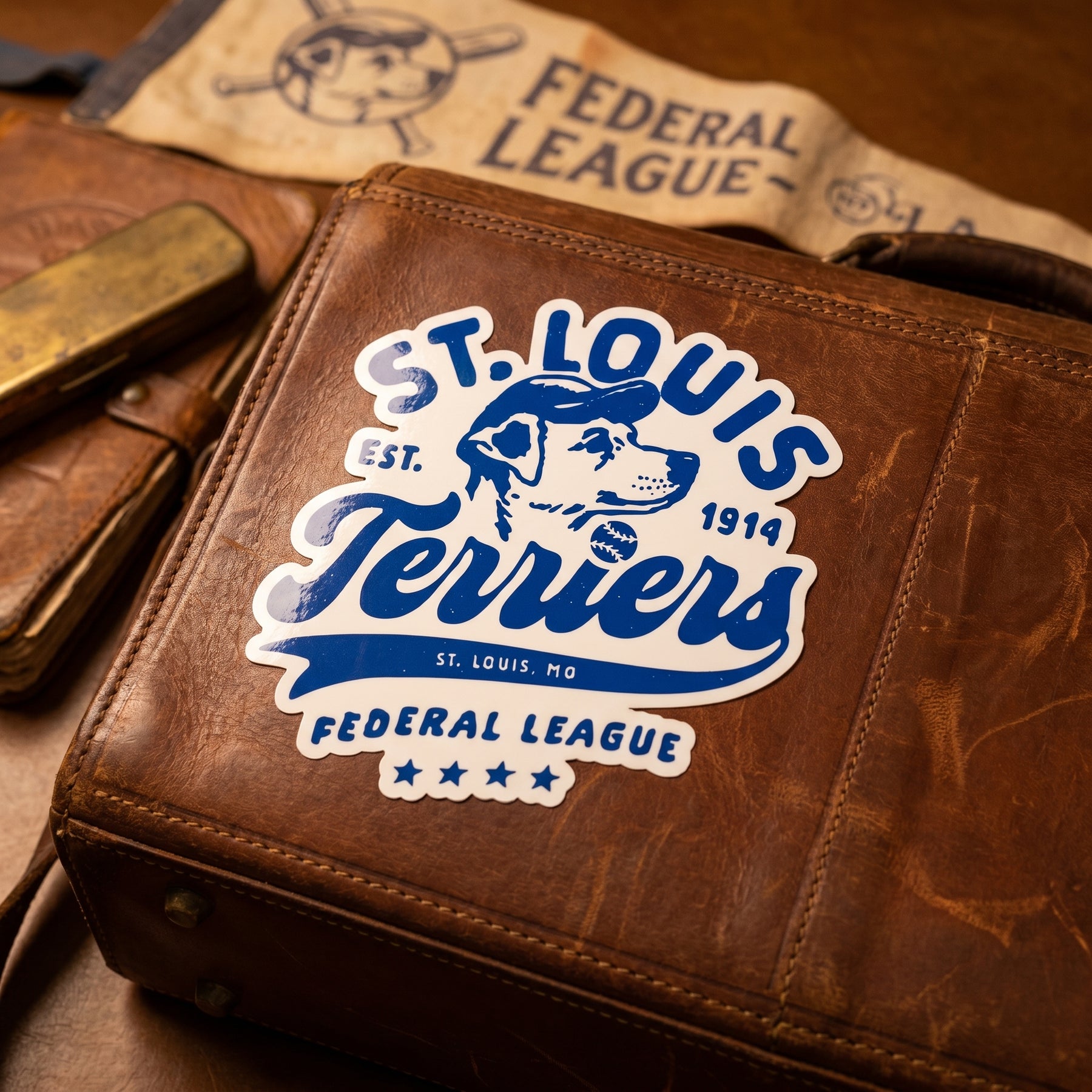 St. Louis Terriers - Missouri - Vintage Defunct Baseball Teams - Sticker