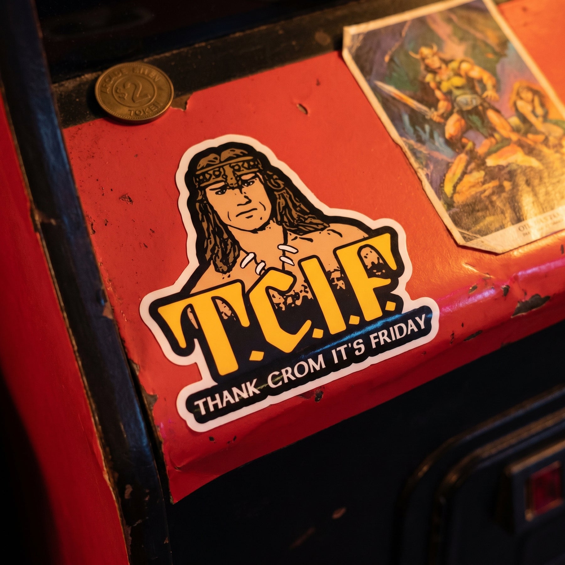 T.C.I.F. - Thank Crom It's Friday - Sticker