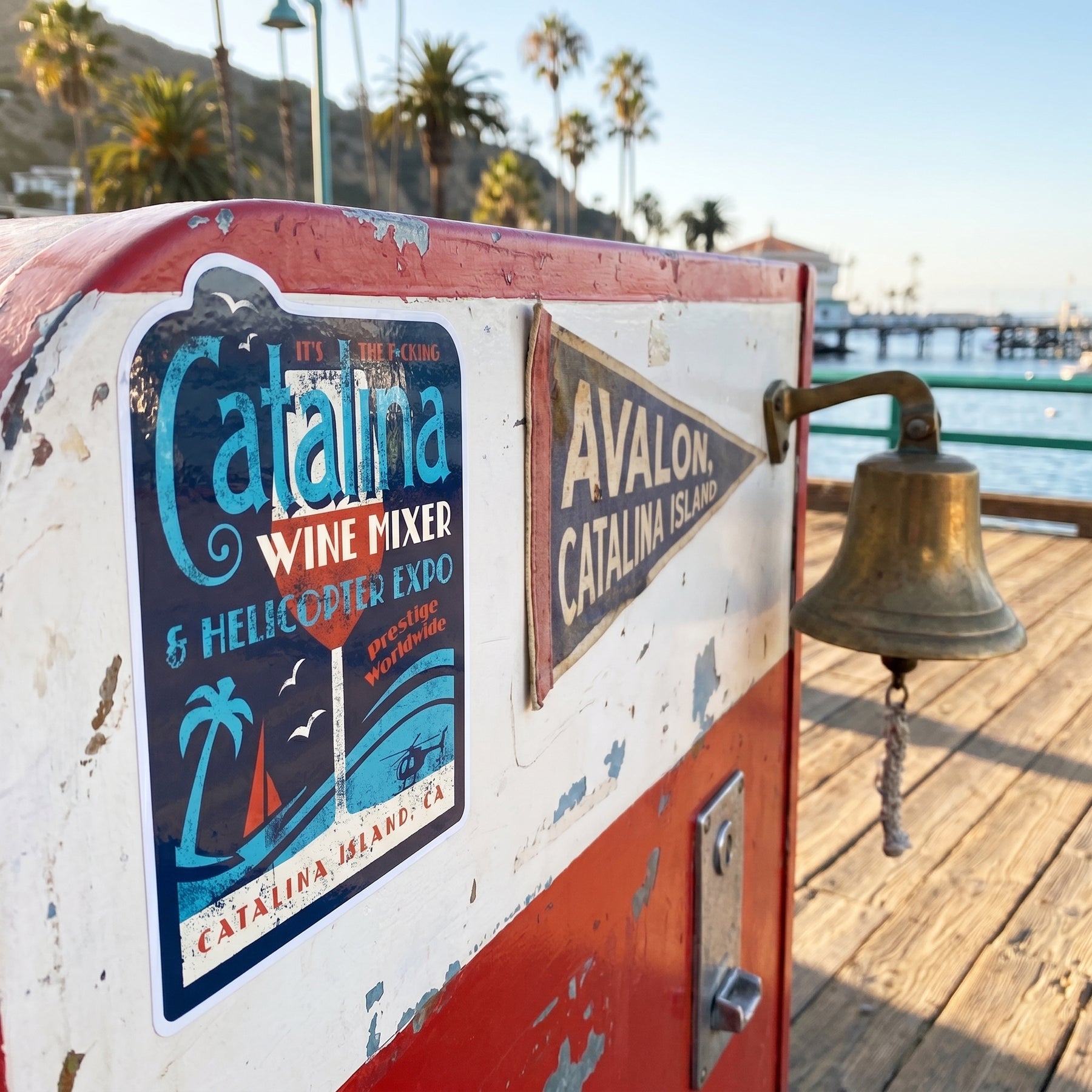 The Catalina Wine Mixer & Helicopter Expo - Sticker