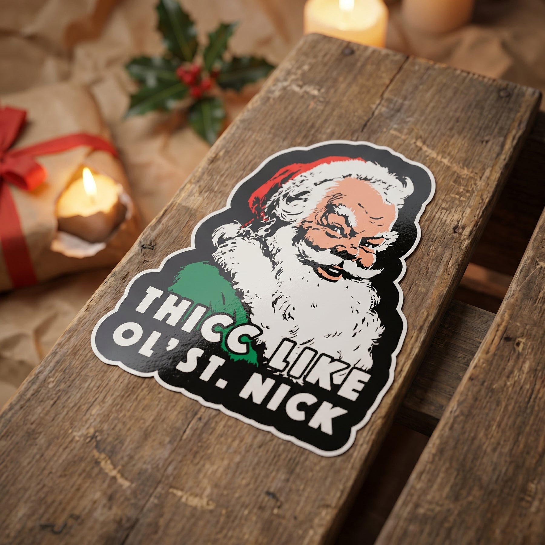 Thicc Like Ol' Saint Nick - Sticker