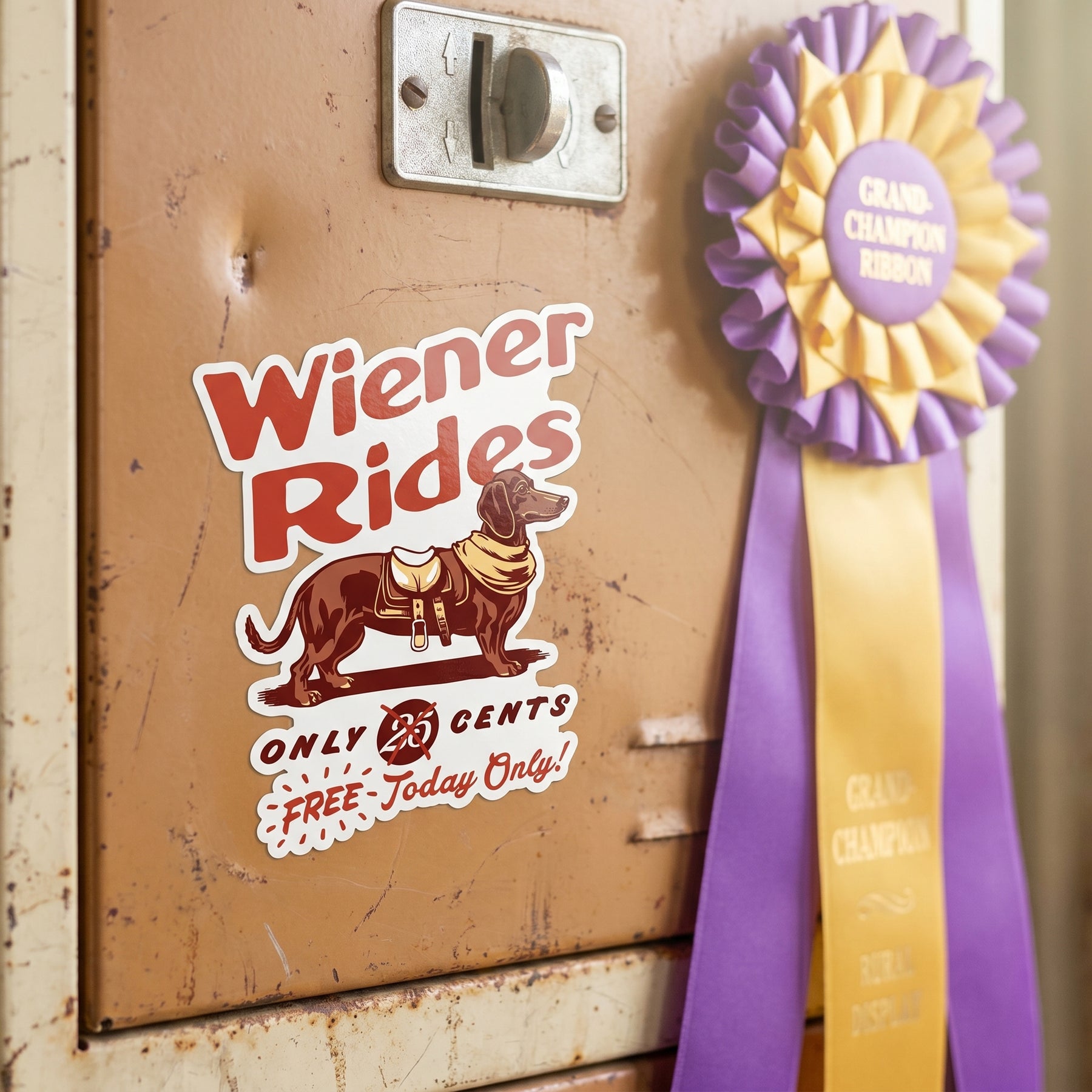 Wiener Rides - Sticker