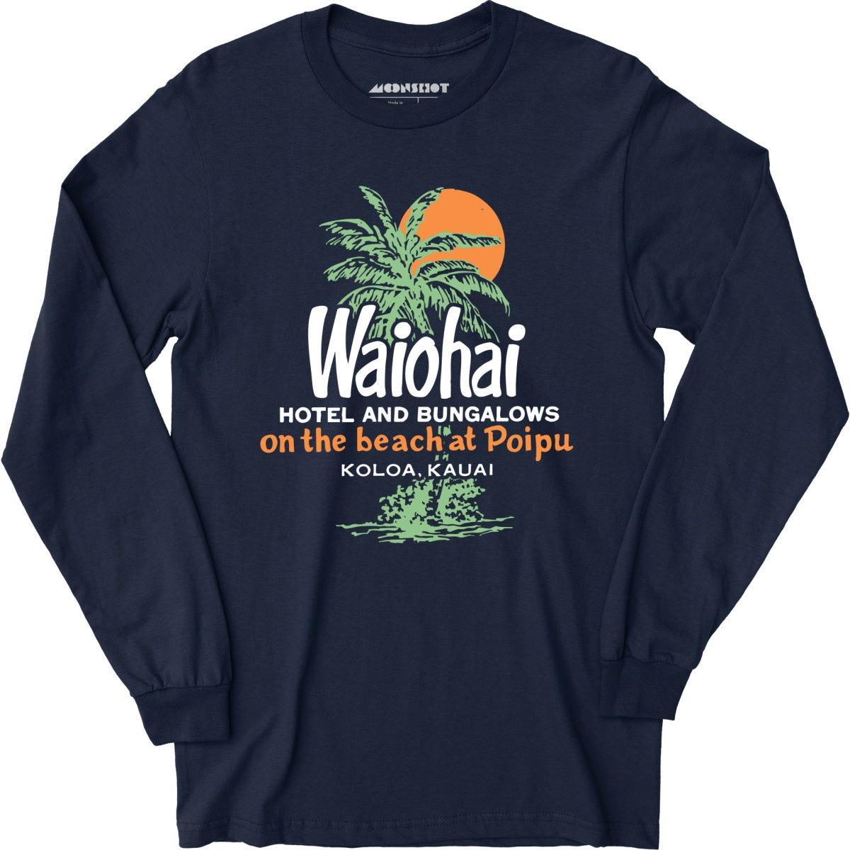 Waiohai Hotel and Bungalows - Kauai, Hawaii - Vintage - Long Sleeve T-Shirt