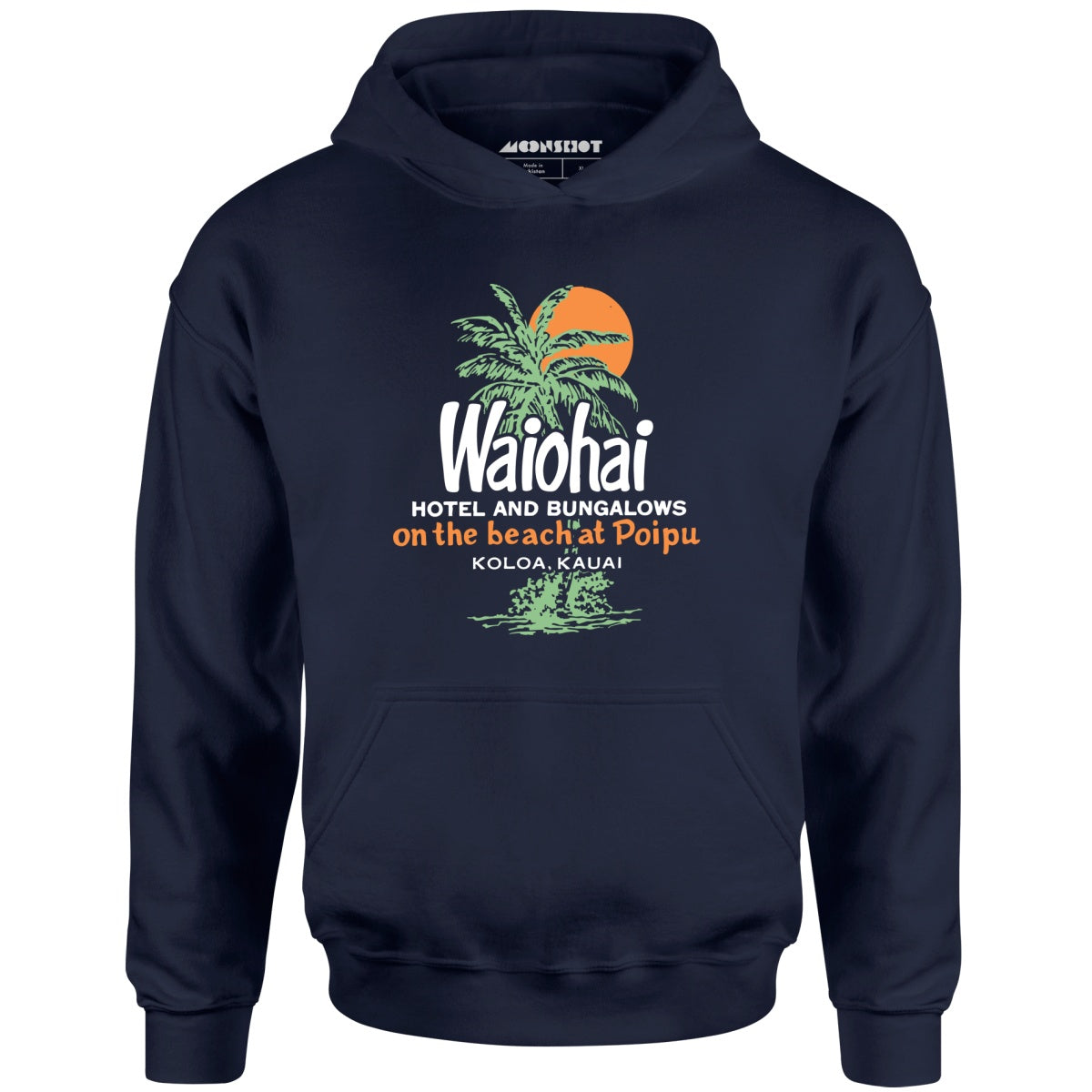 Waiohai Hotel and Bungalows - Kauai, Hawaii - Vintage - Unisex Hoodie